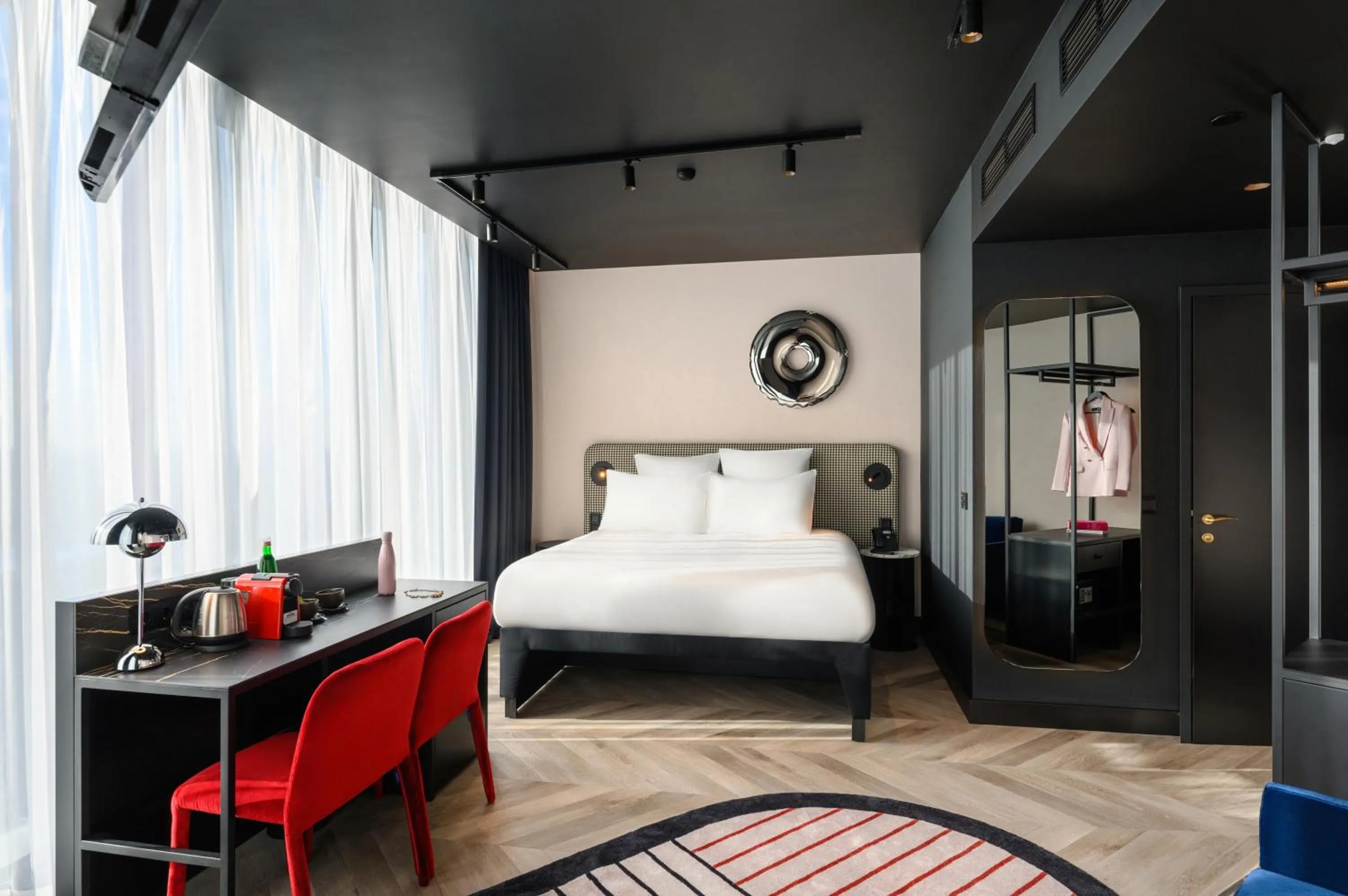 Bedroom, Bed in TRIBE Budapest Stadium