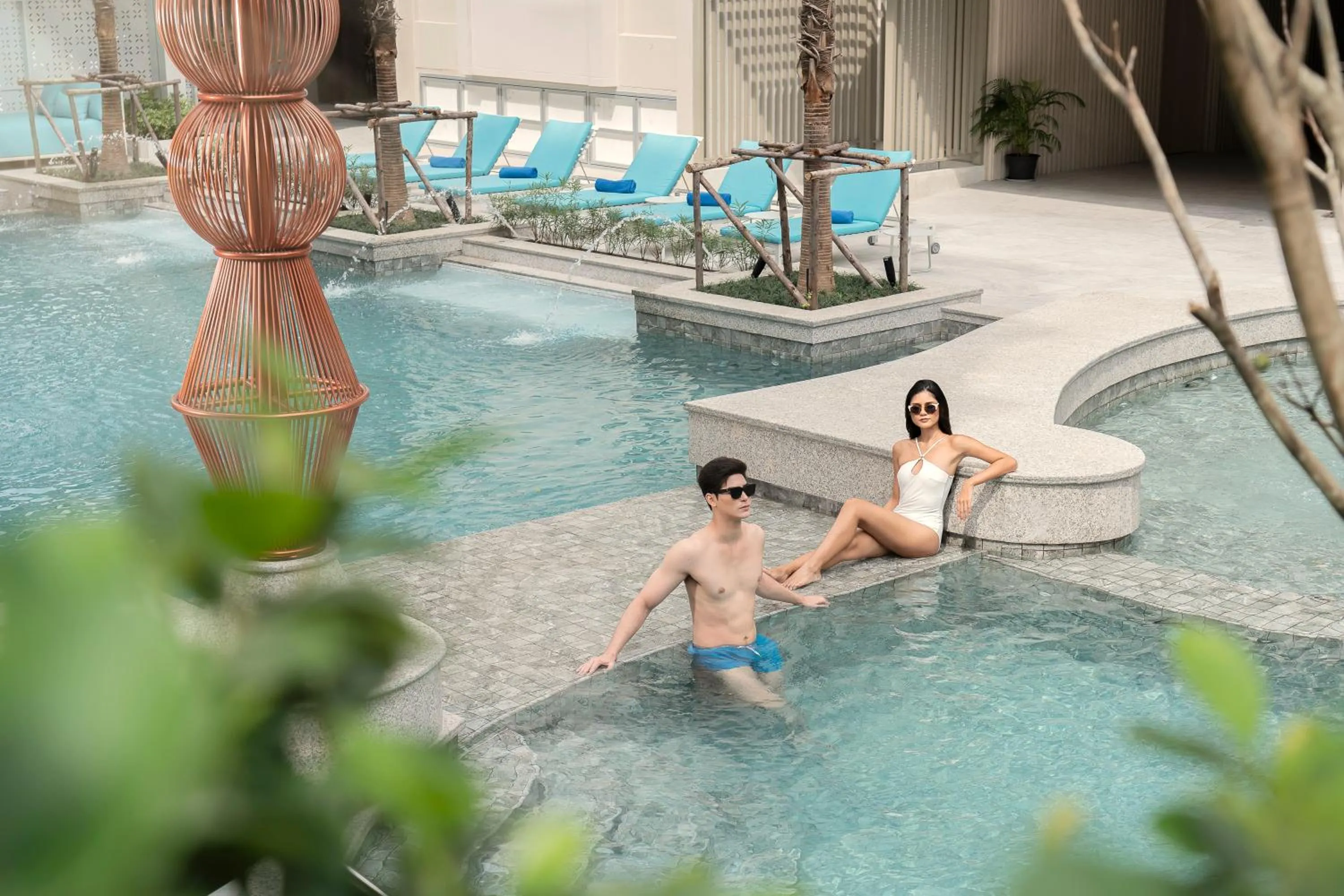 Pool view in Novotel Living Bangkok Sukhumvit Legacy