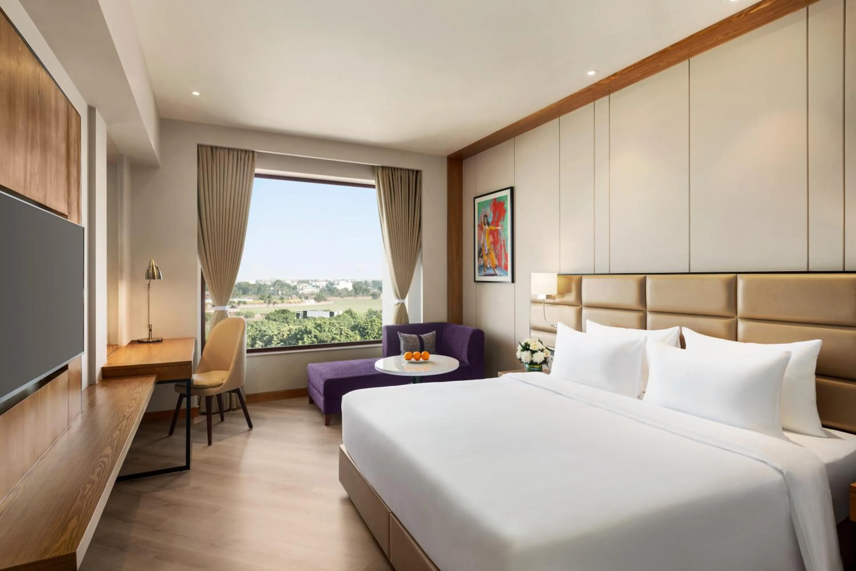 Bed in Ramada Encore by Wyndham Amritsar Airport