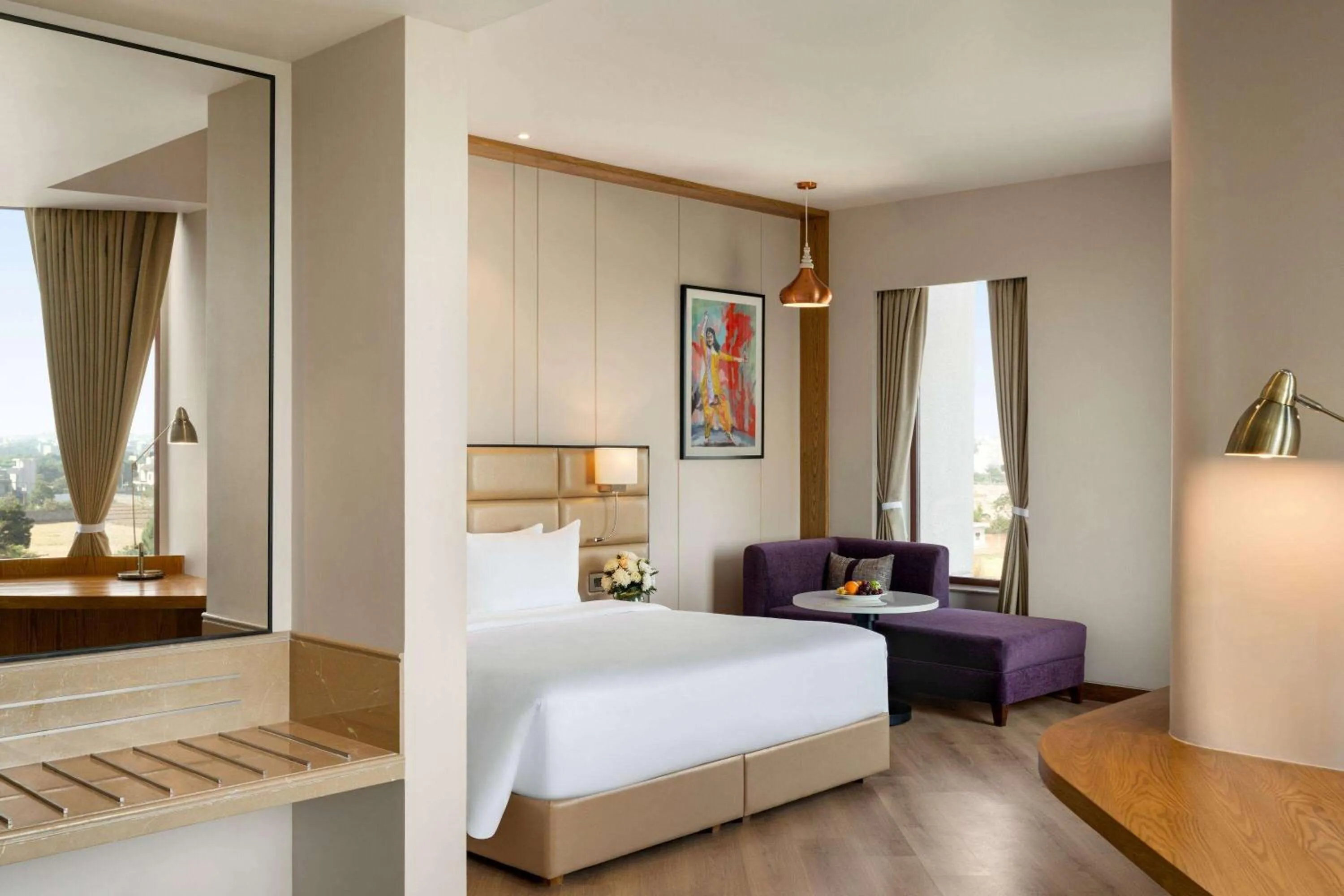 Photo of the whole room, Bed in Ramada Encore by Wyndham Amritsar Airport