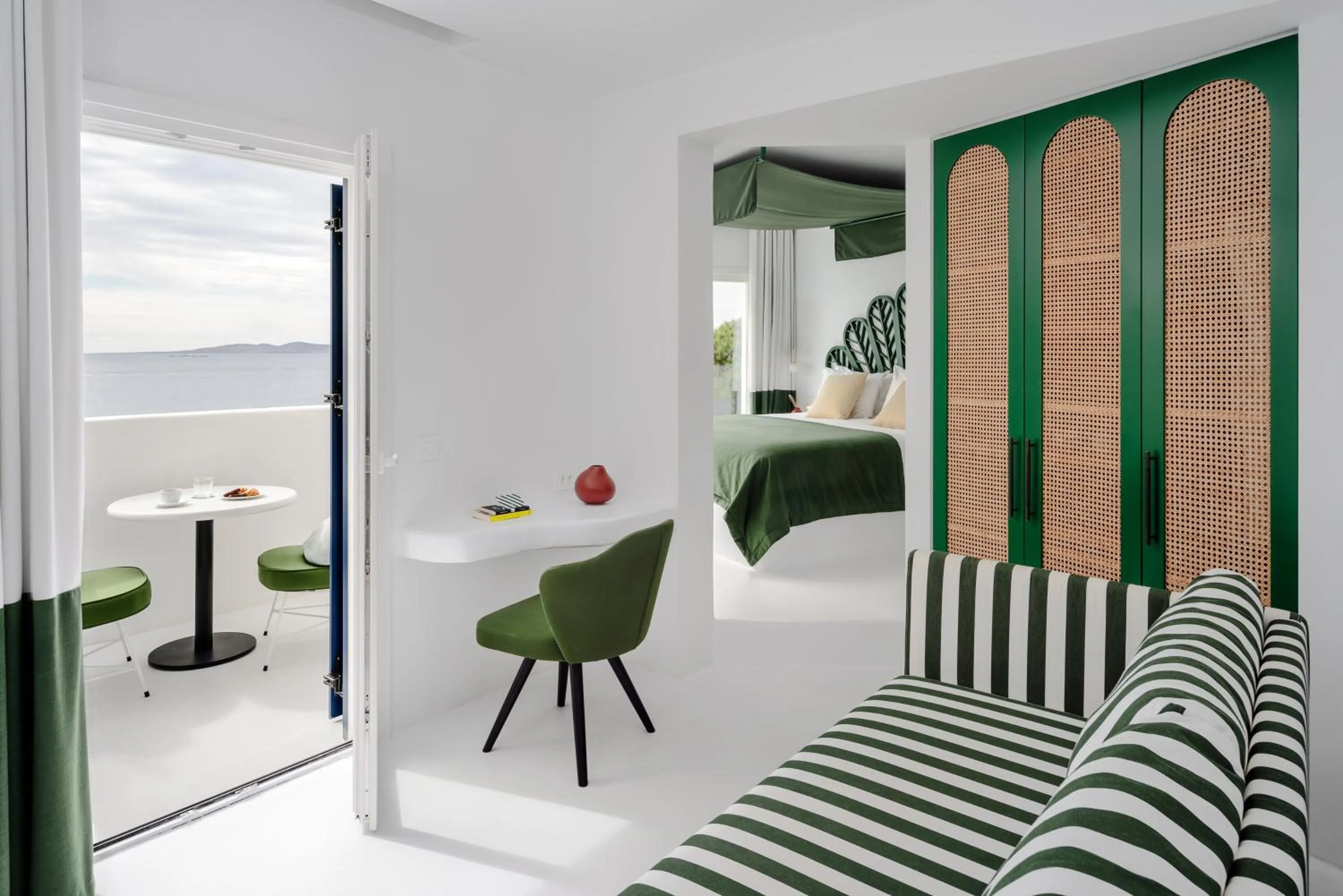 Seating area in Croco Mykonos