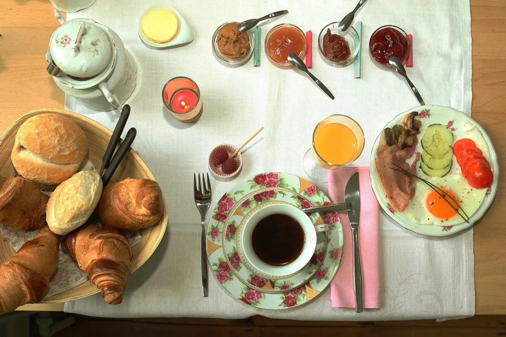 Food and drinks in B&B Villa Emma