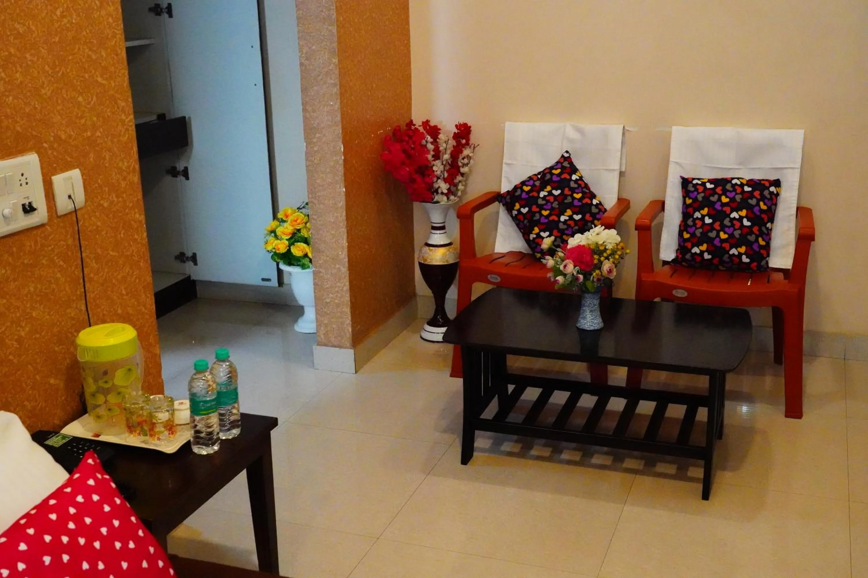 Seating area in Vinayagam Residency