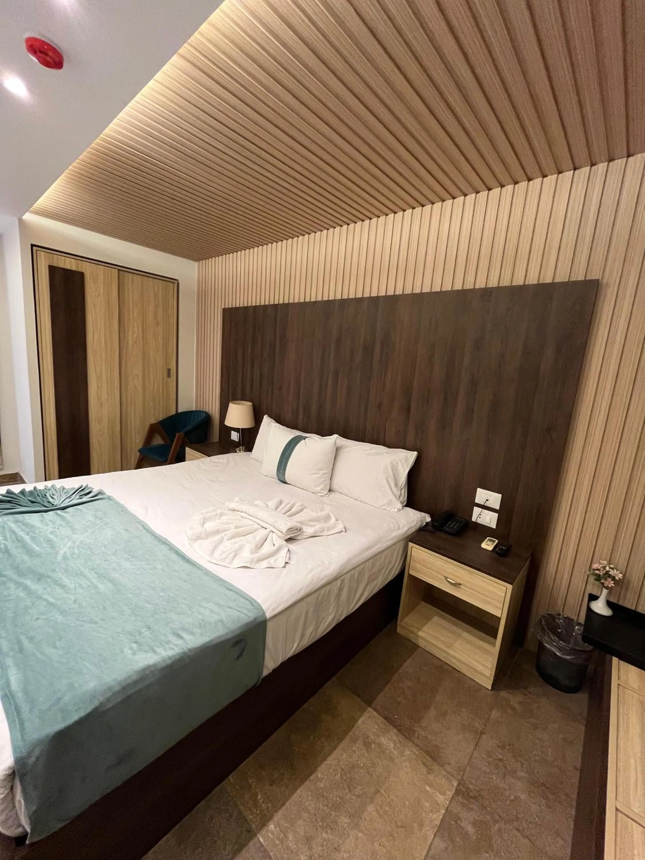 Bedroom, Bed in Blue Pyramids Eyes Hotel