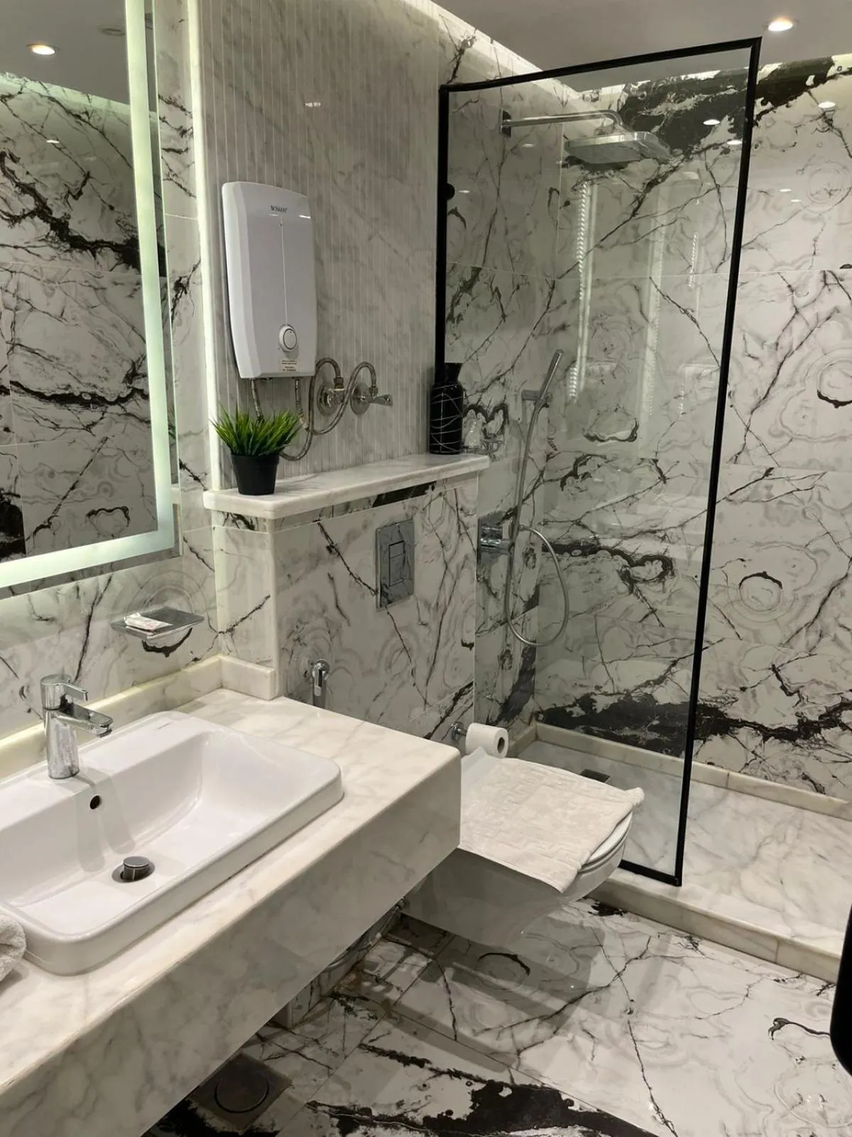 Shower in Blue Pyramids Eyes Hotel