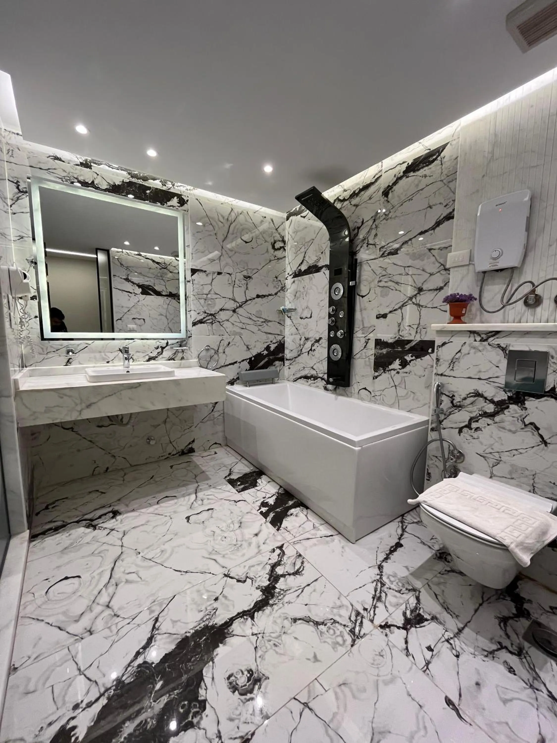 Shower in Blue Pyramids Eyes Hotel