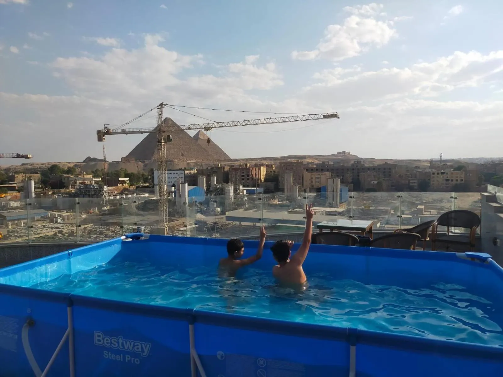Swimming pool in Blue Pyramids Eyes Hotel