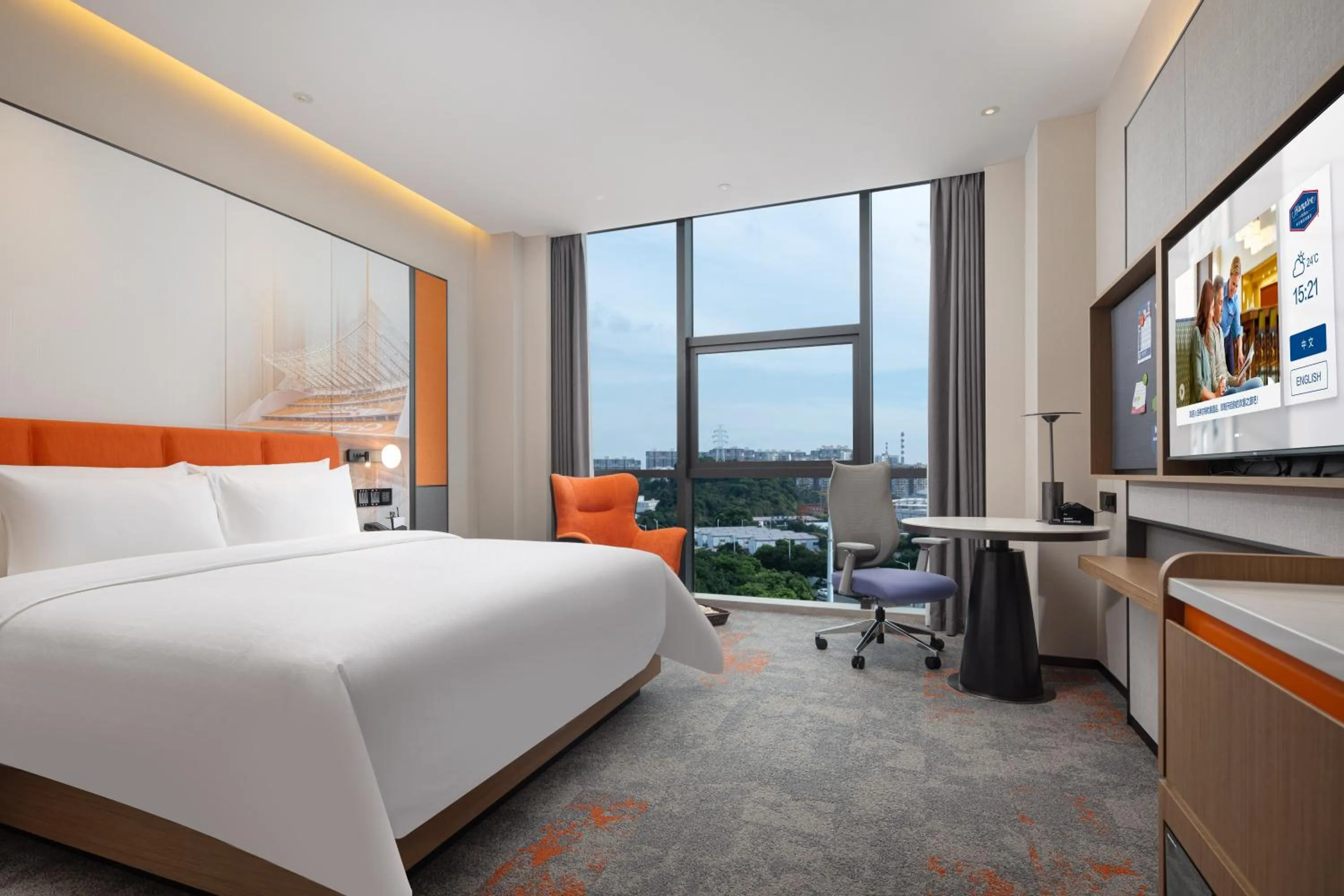 Bed in 广州新塘站希尔顿欢朋酒店