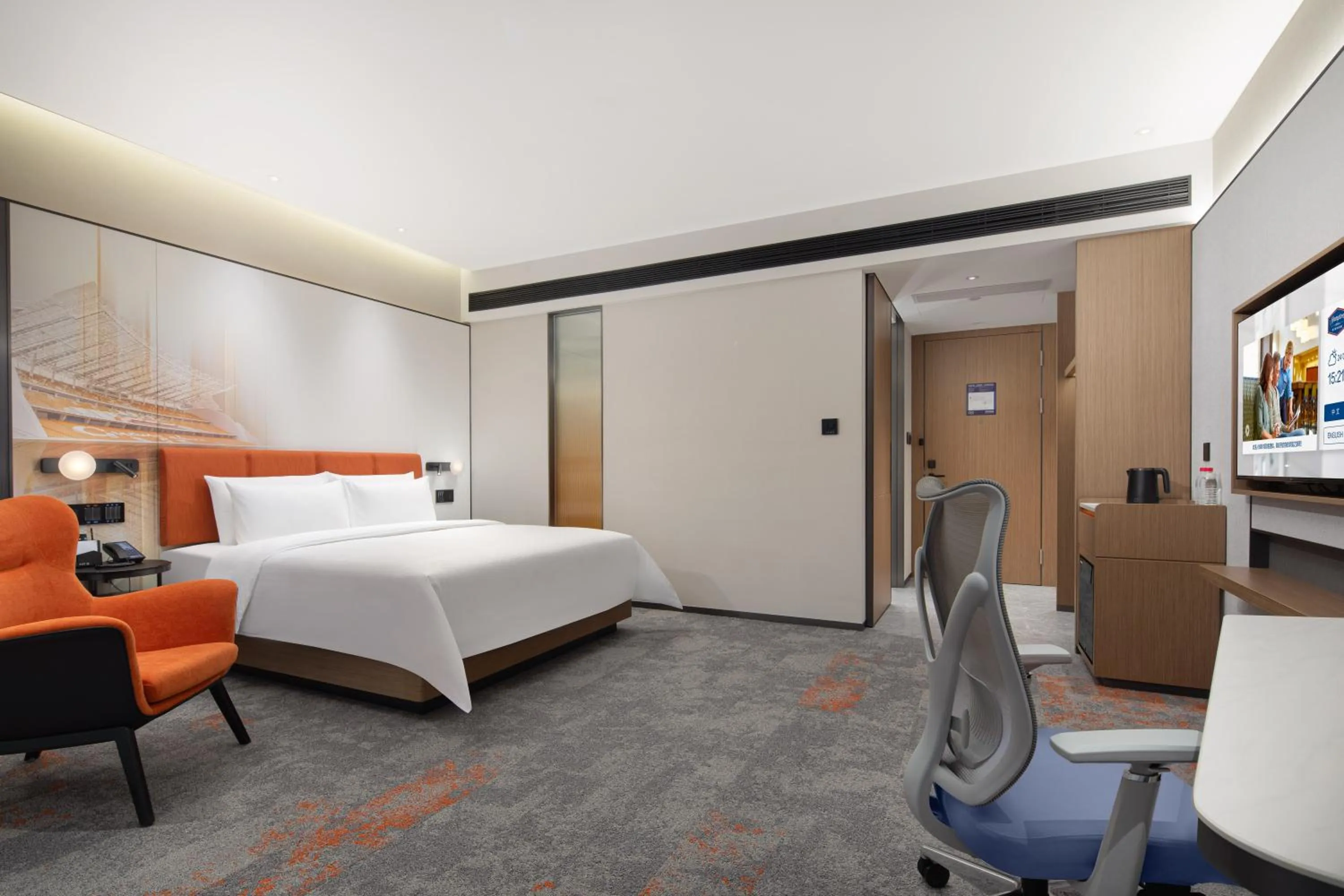 Bed in 广州新塘站希尔顿欢朋酒店