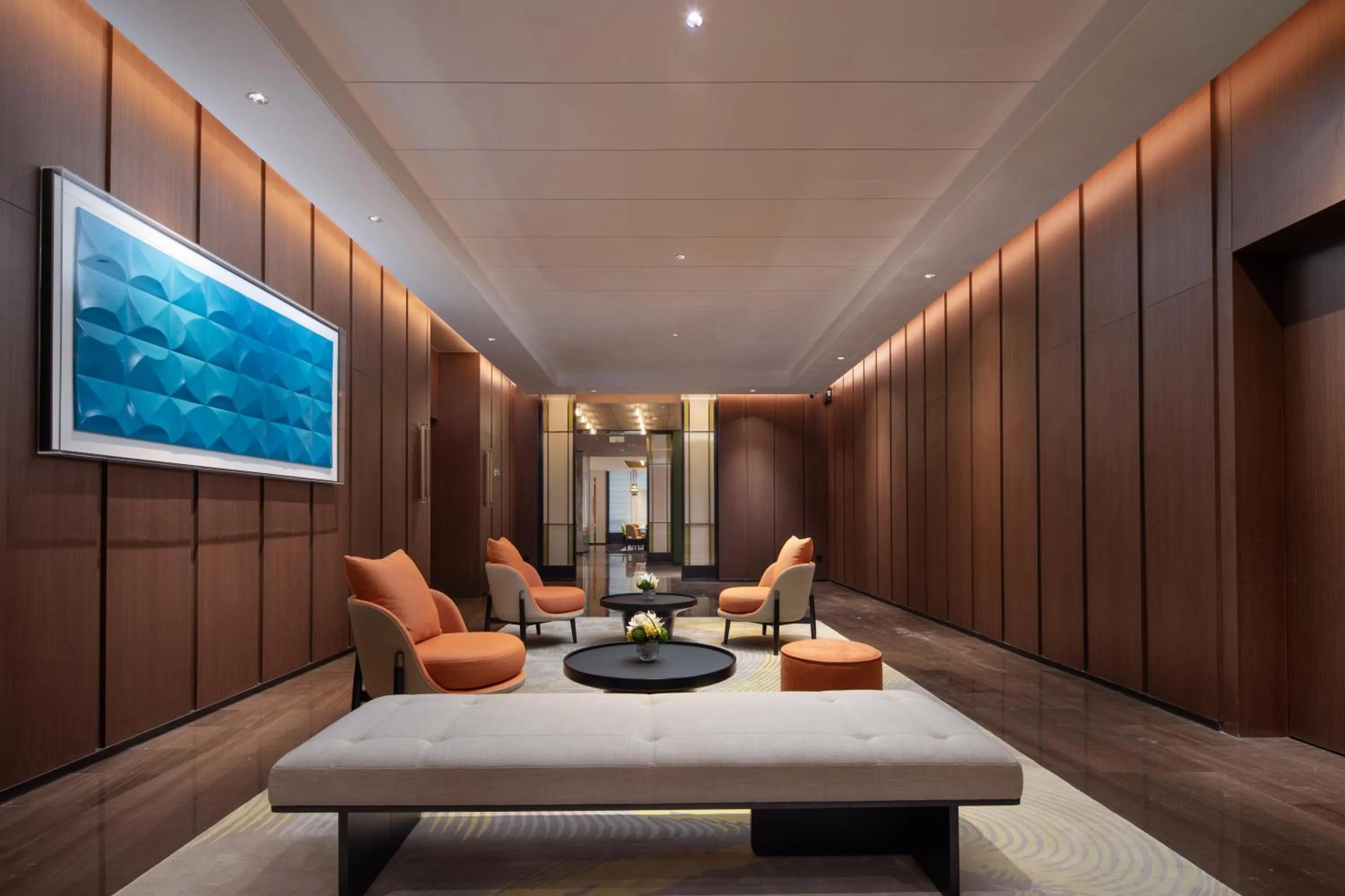 Seating area in 广州新塘站希尔顿欢朋酒店