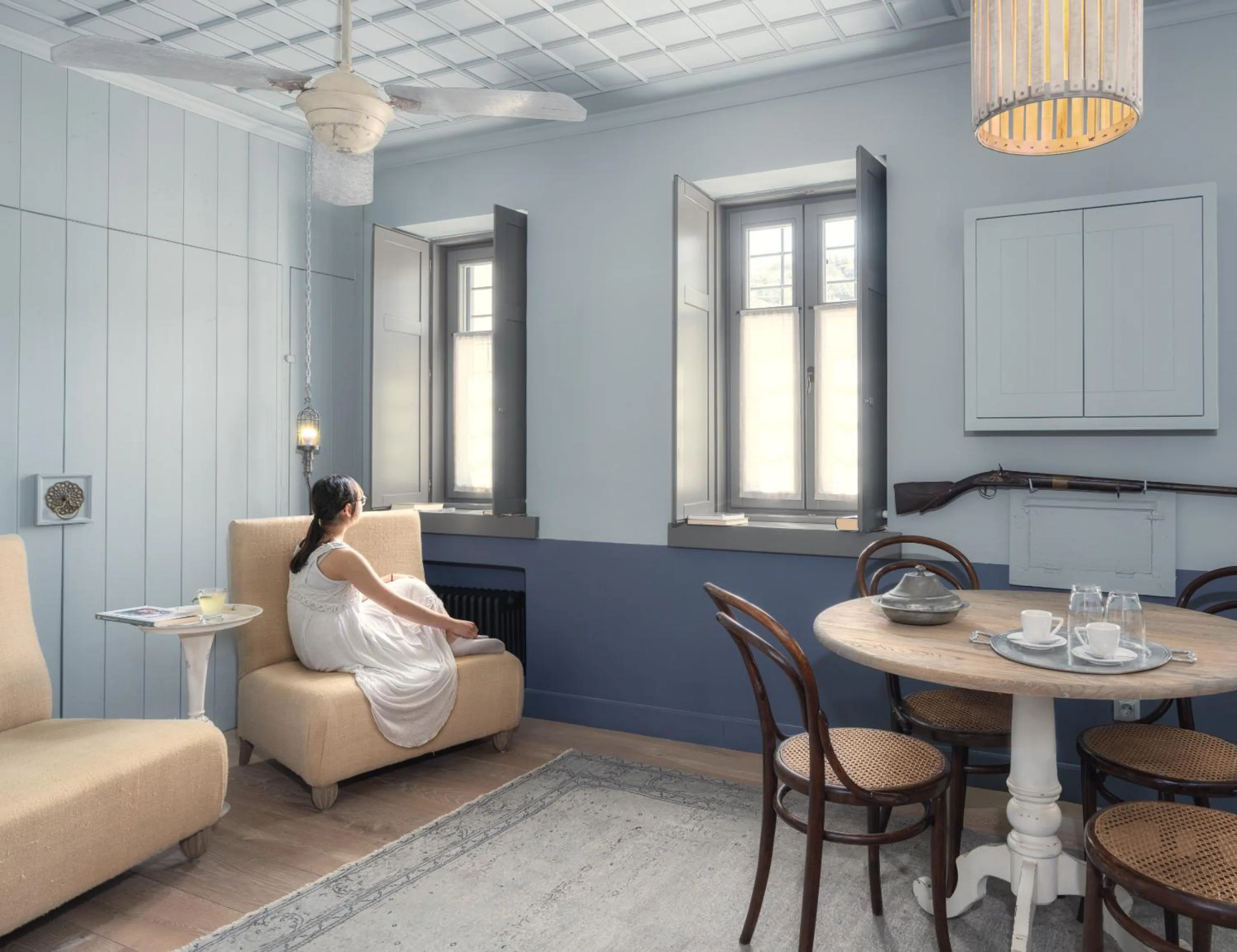 Seating area in Apeiros Chora Hotel