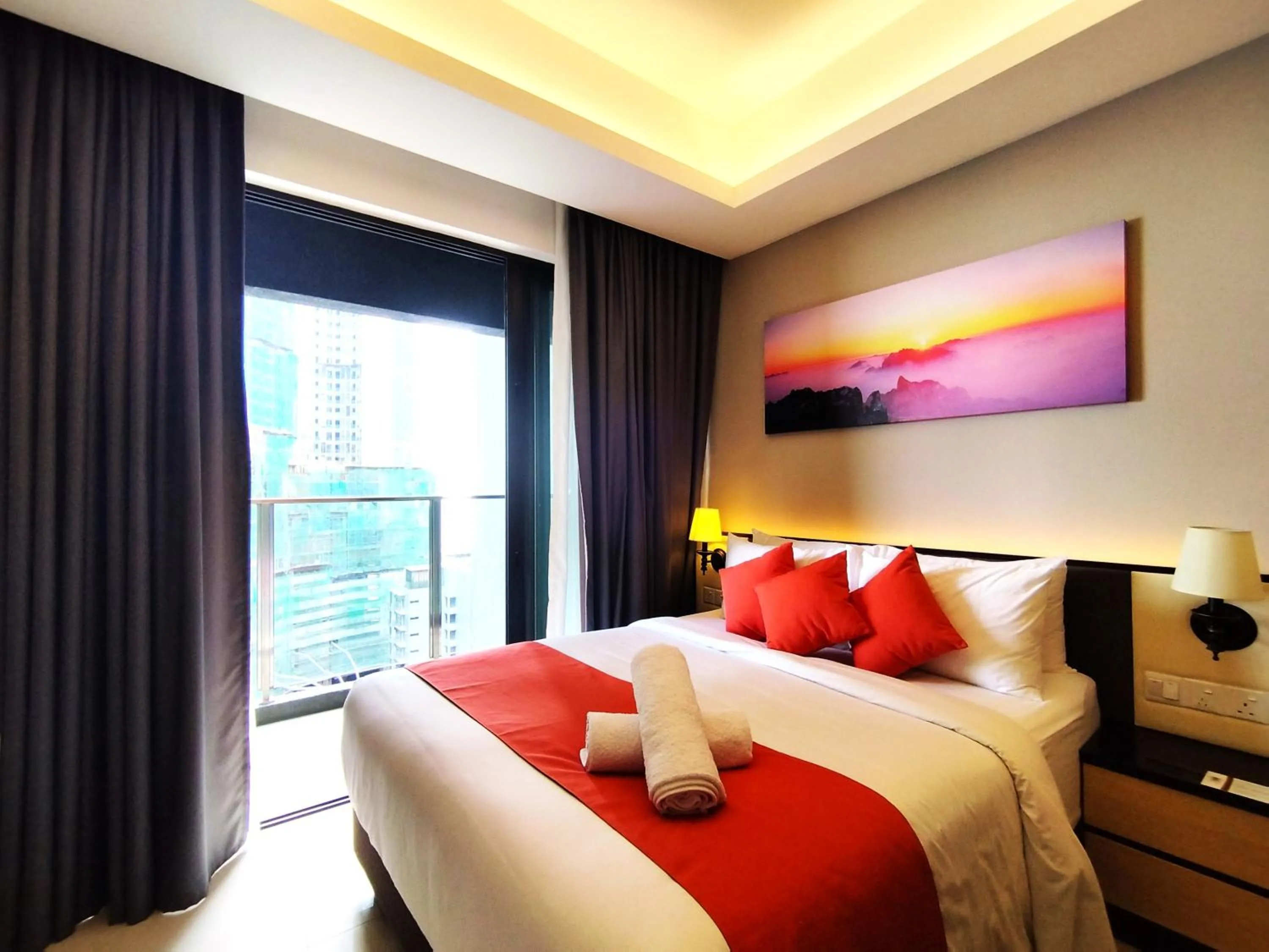 Bedroom, Bed in GENTING FoggyCold StayCation AT Ion Delemen By HAPYHOME