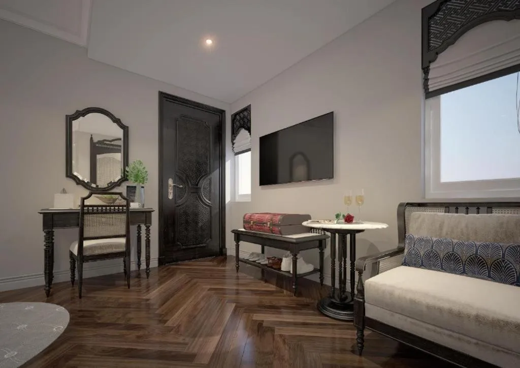 Seating area, Bed in Hanoi Graceful Hotel and Travel