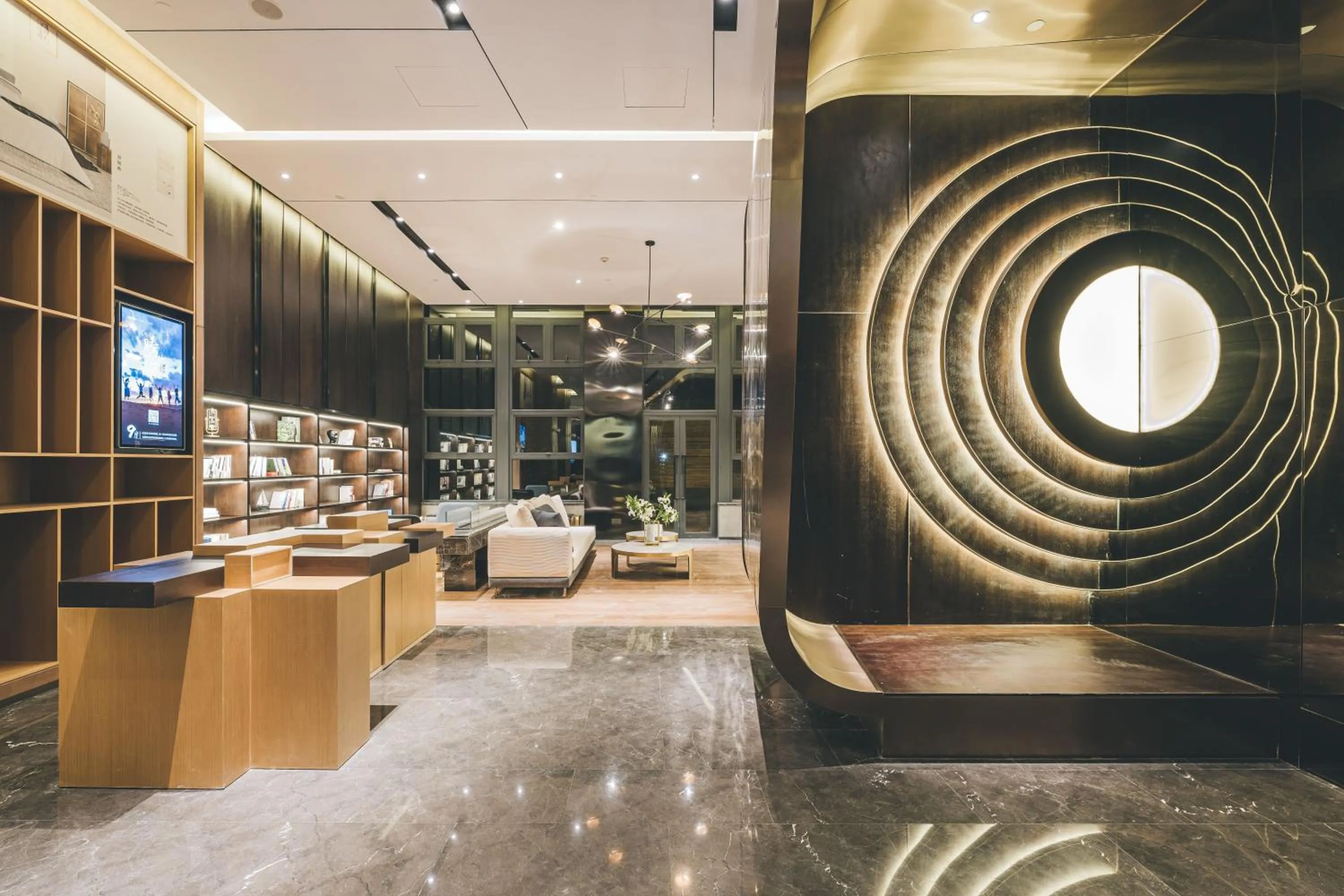 Seating area in Atour S Hotel Shanghai Xujiahui Tianyaoqiao