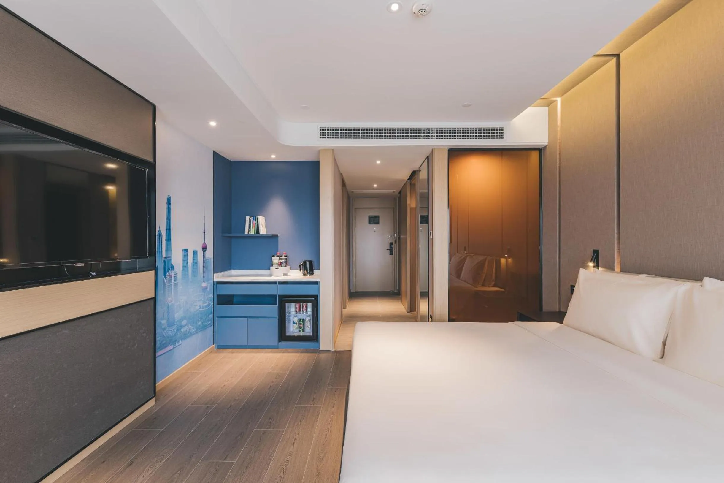 Bed in Atour S Hotel Shanghai Xujiahui Tianyaoqiao
