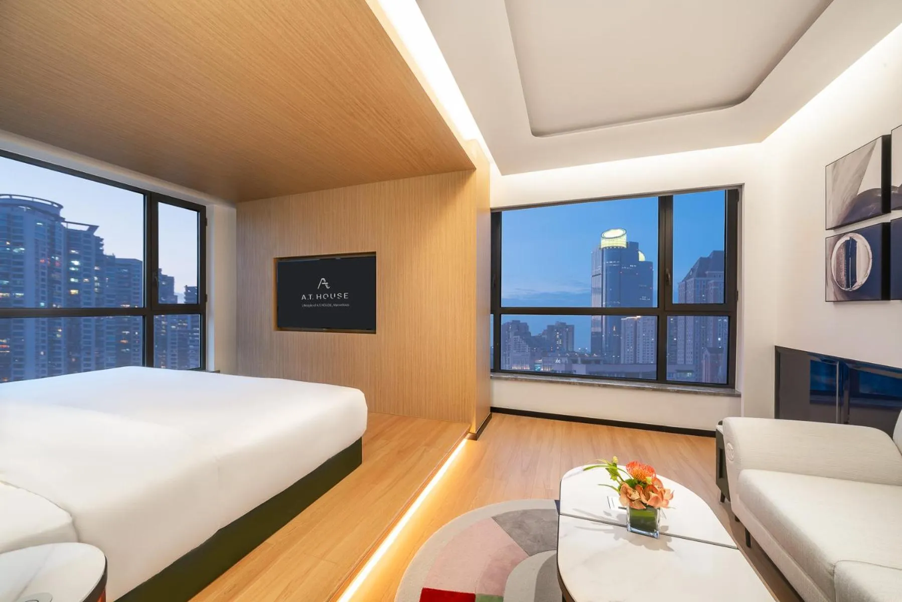 Bed in Atour Mansion Shanghai City Center