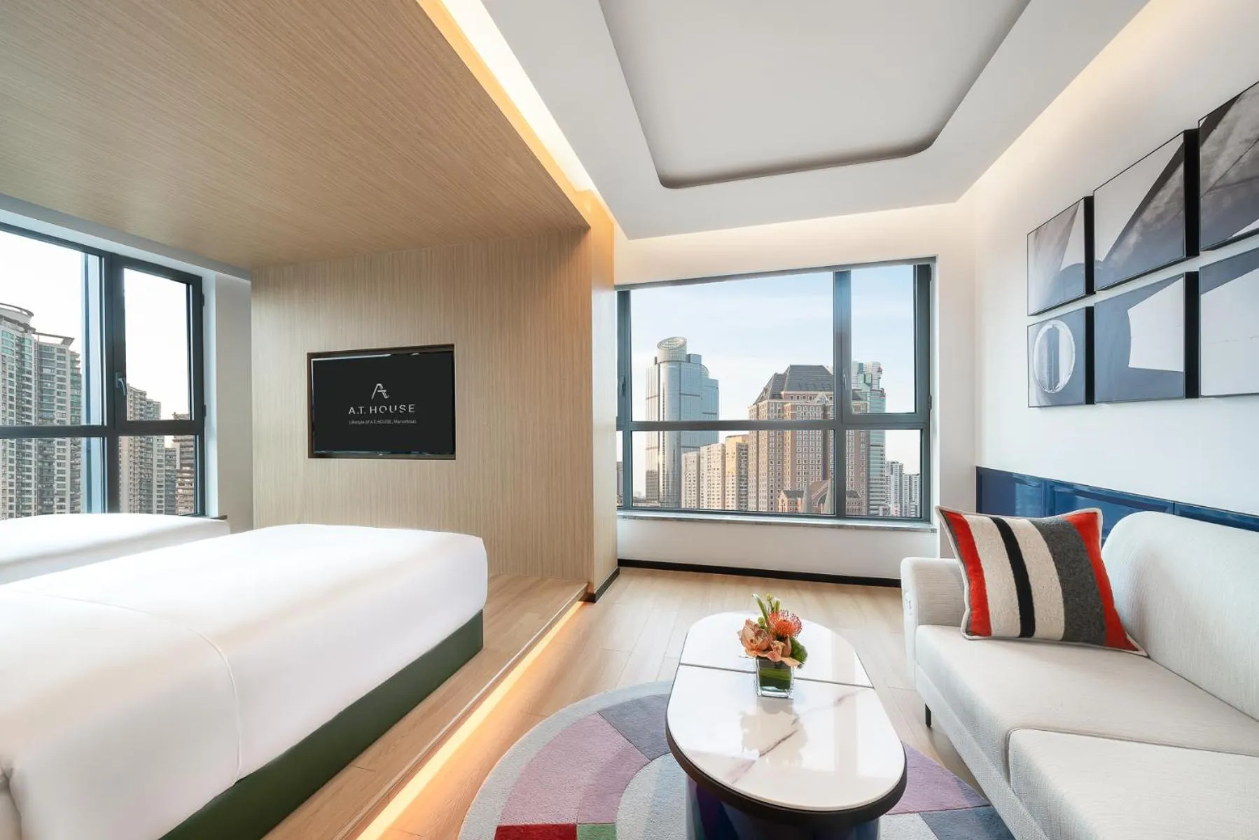 Bed in Atour Mansion Shanghai City Center