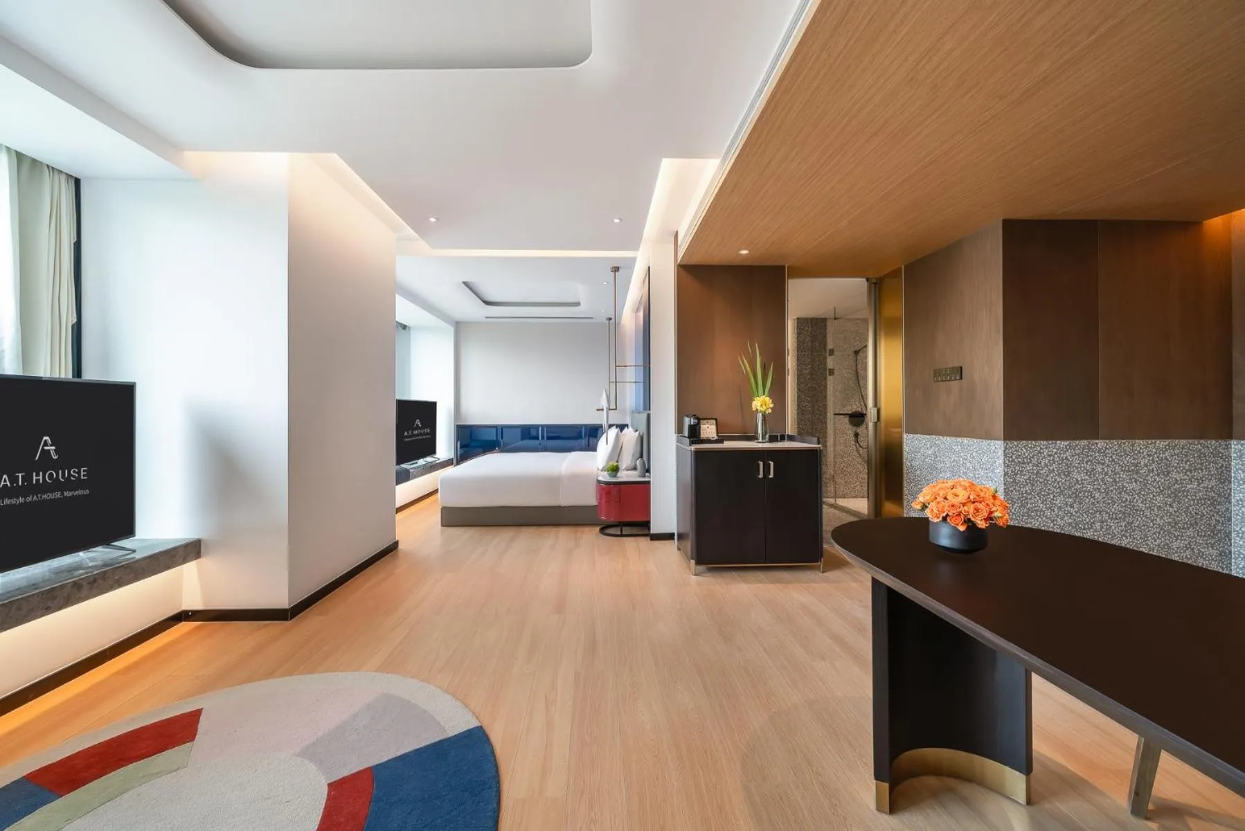 Bedroom, Bed in Atour Mansion Shanghai City Center