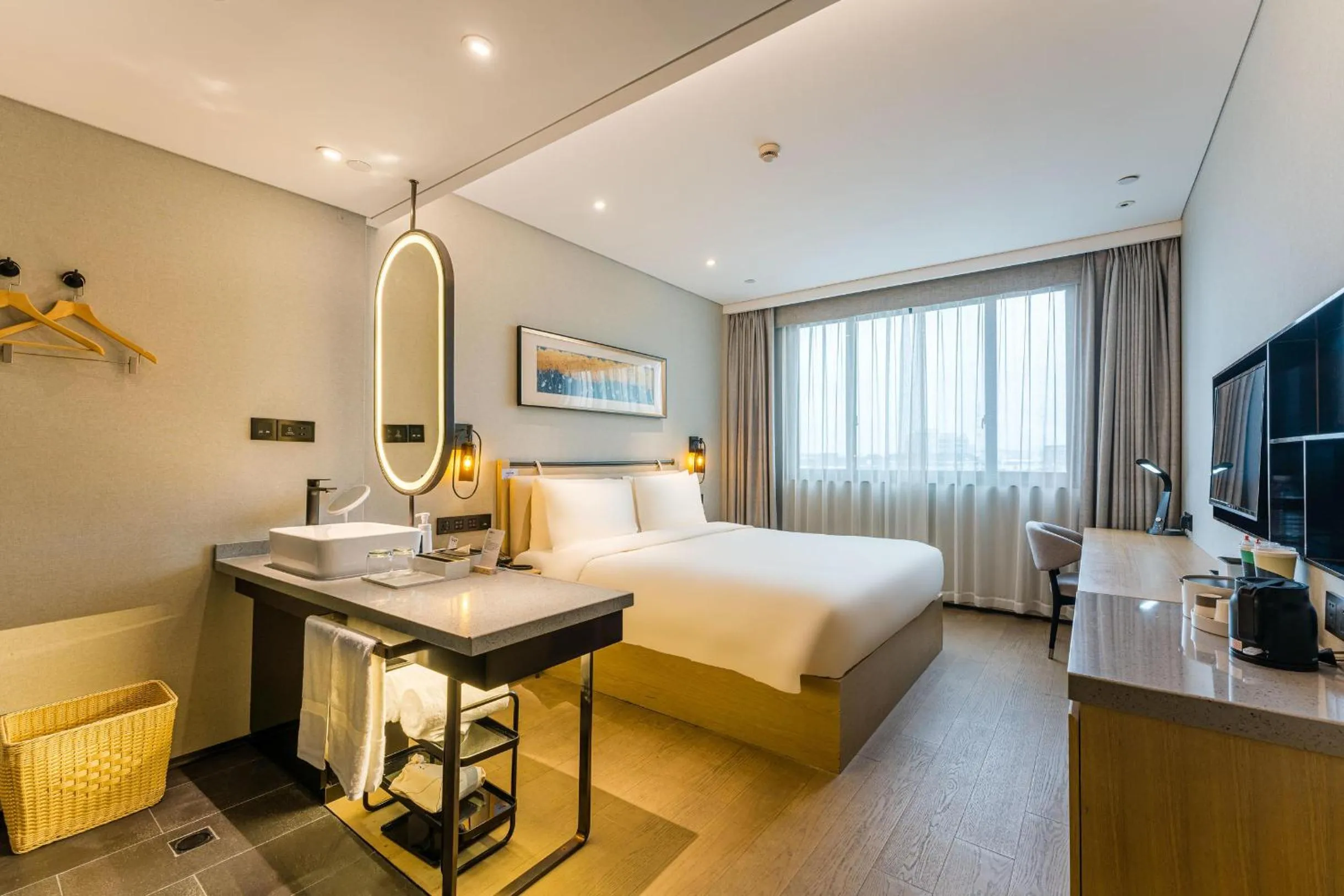 Bed in Atour X Hotel Shanghai Pudong Zhangjiang Park