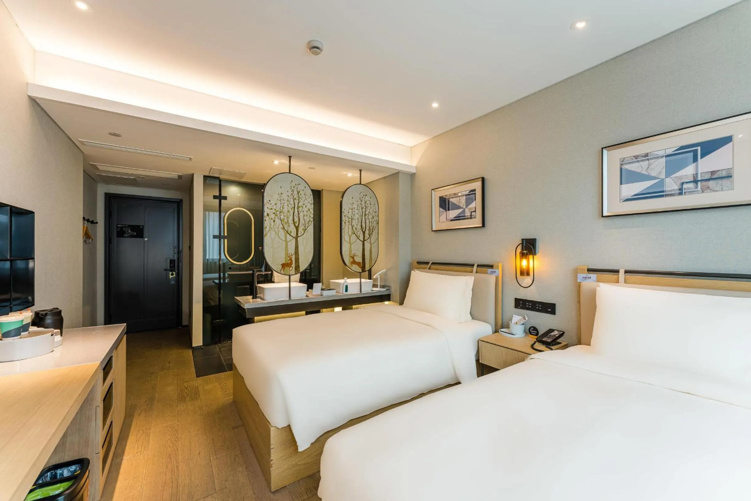 Bed in Atour X Hotel Shanghai Pudong Zhangjiang Park