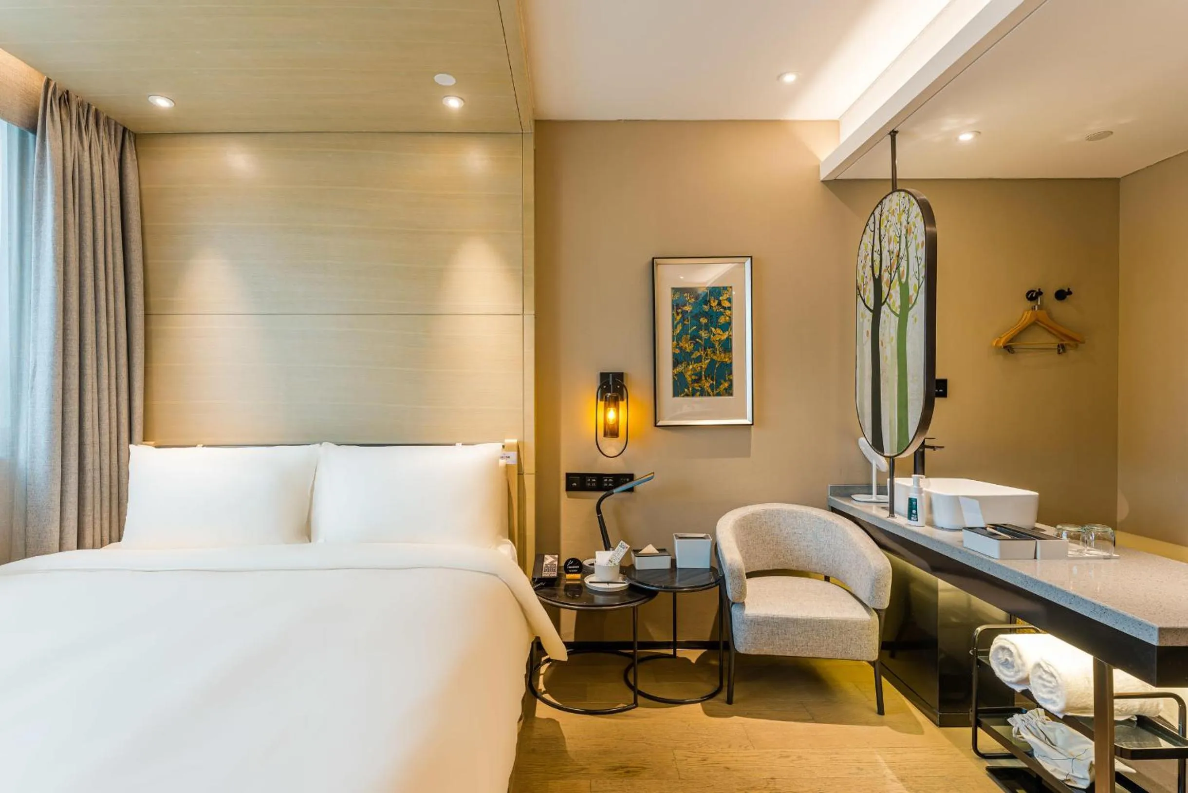 Bed in Atour X Hotel Shanghai Pudong Zhangjiang Park