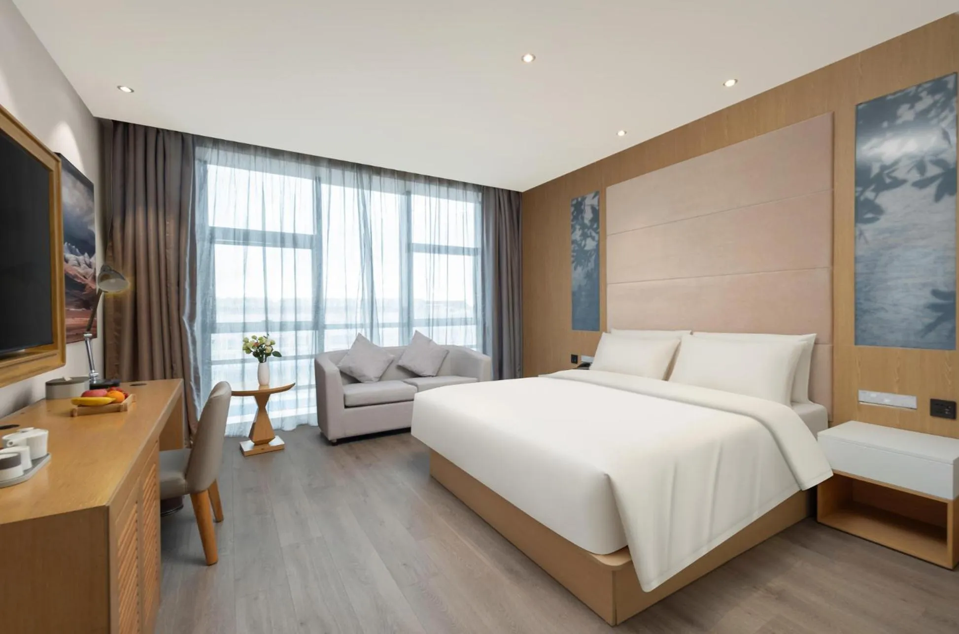 Bedroom, Bed in Atour X Hotel Shanghai International Tourism and Resort Safari Park