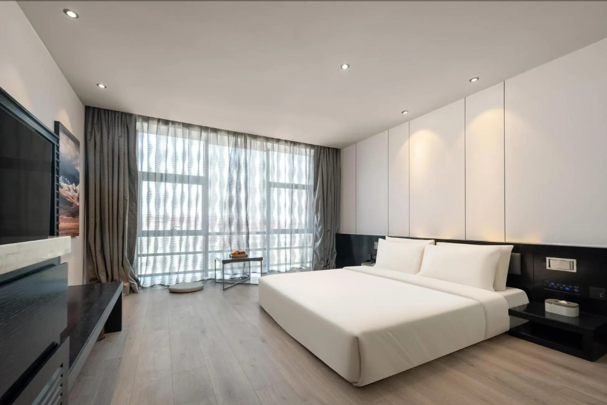 Bed in Atour X Hotel Shanghai International Tourism and Resort Safari Park