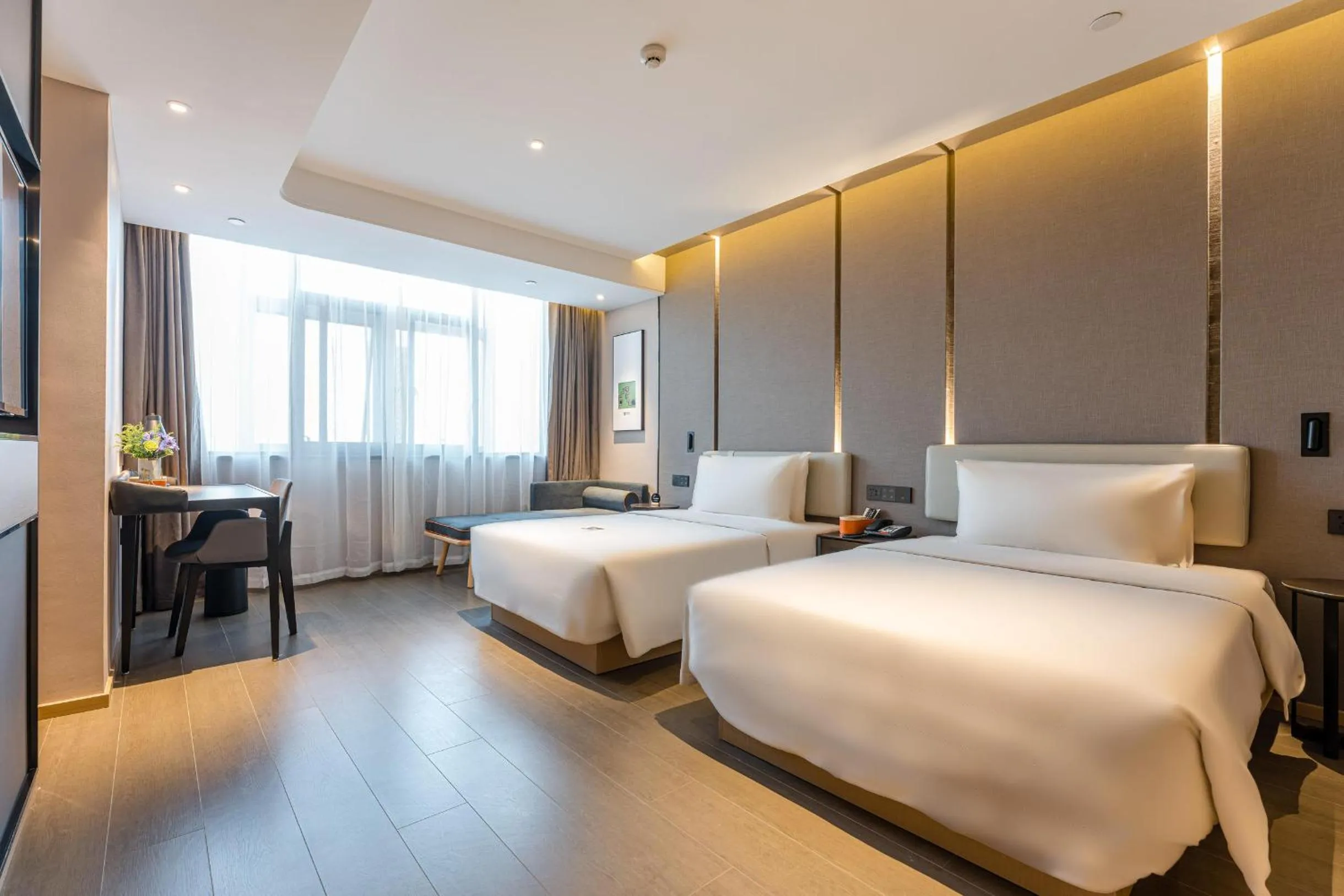 Bed in Atour Hotel Changzhou Wujin Science and Education City
