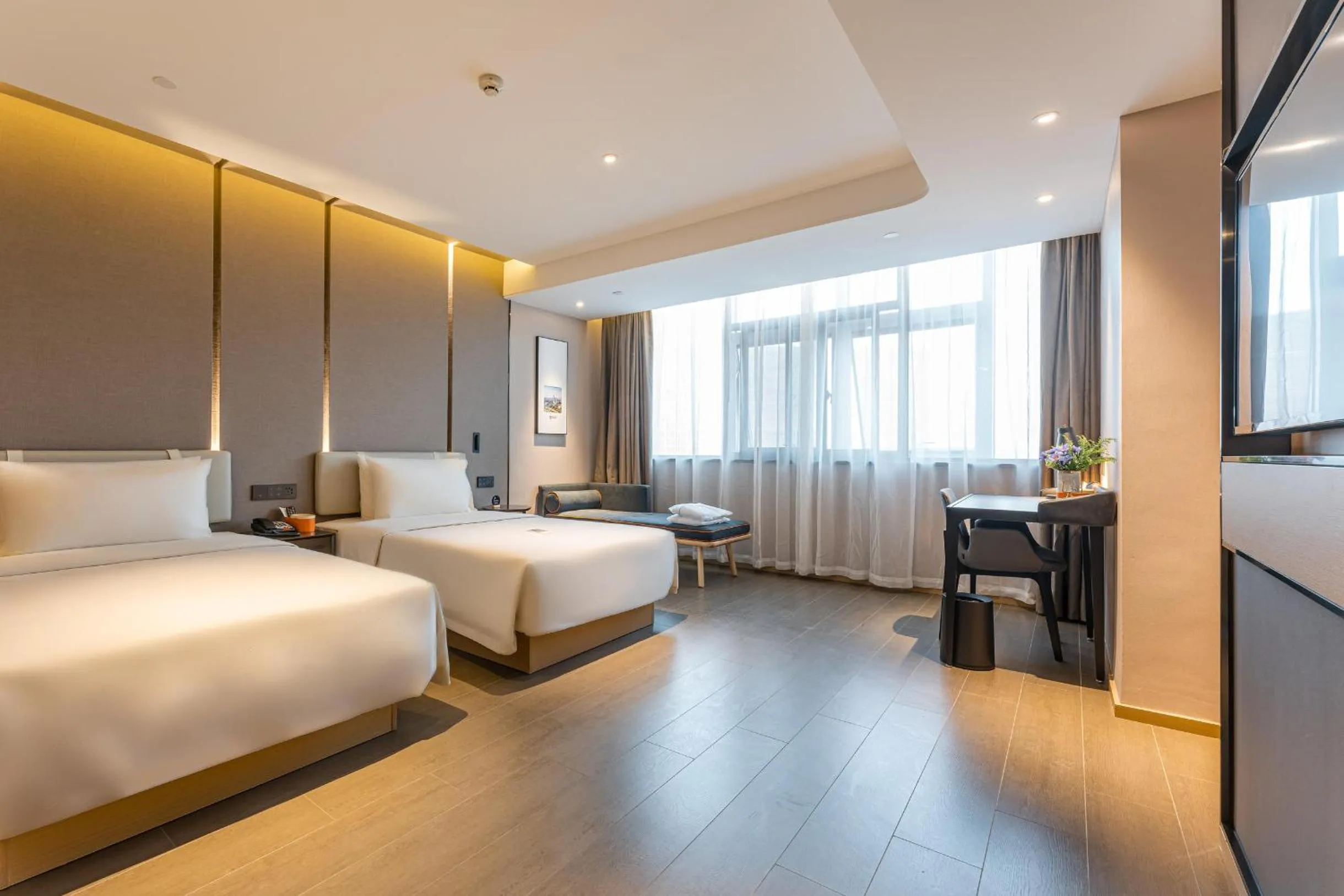 Bed in Atour Hotel Changzhou Wujin Science and Education City