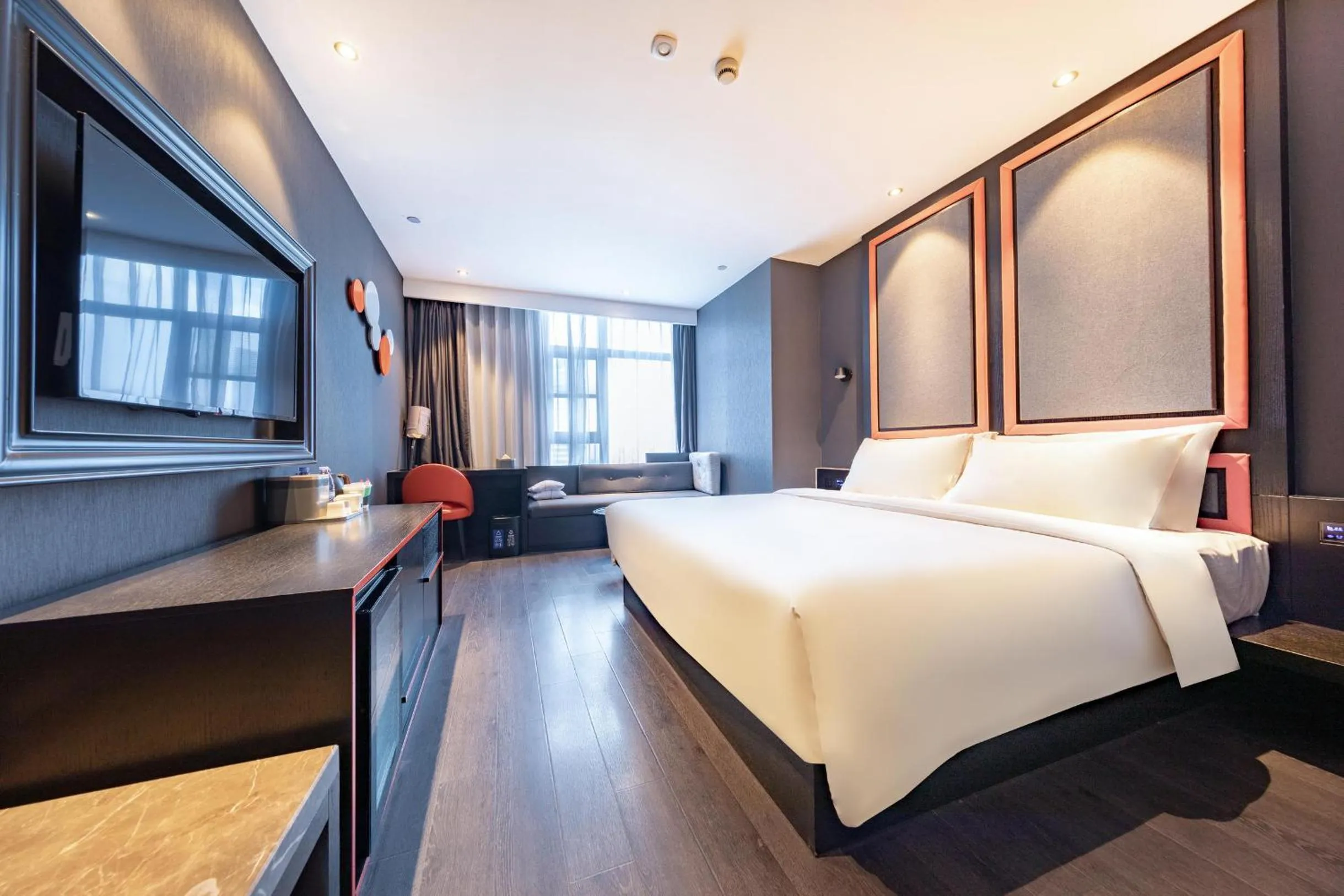 Bed in Atour X Hotel Hangzhou Binjiang Jiangnan Avenue