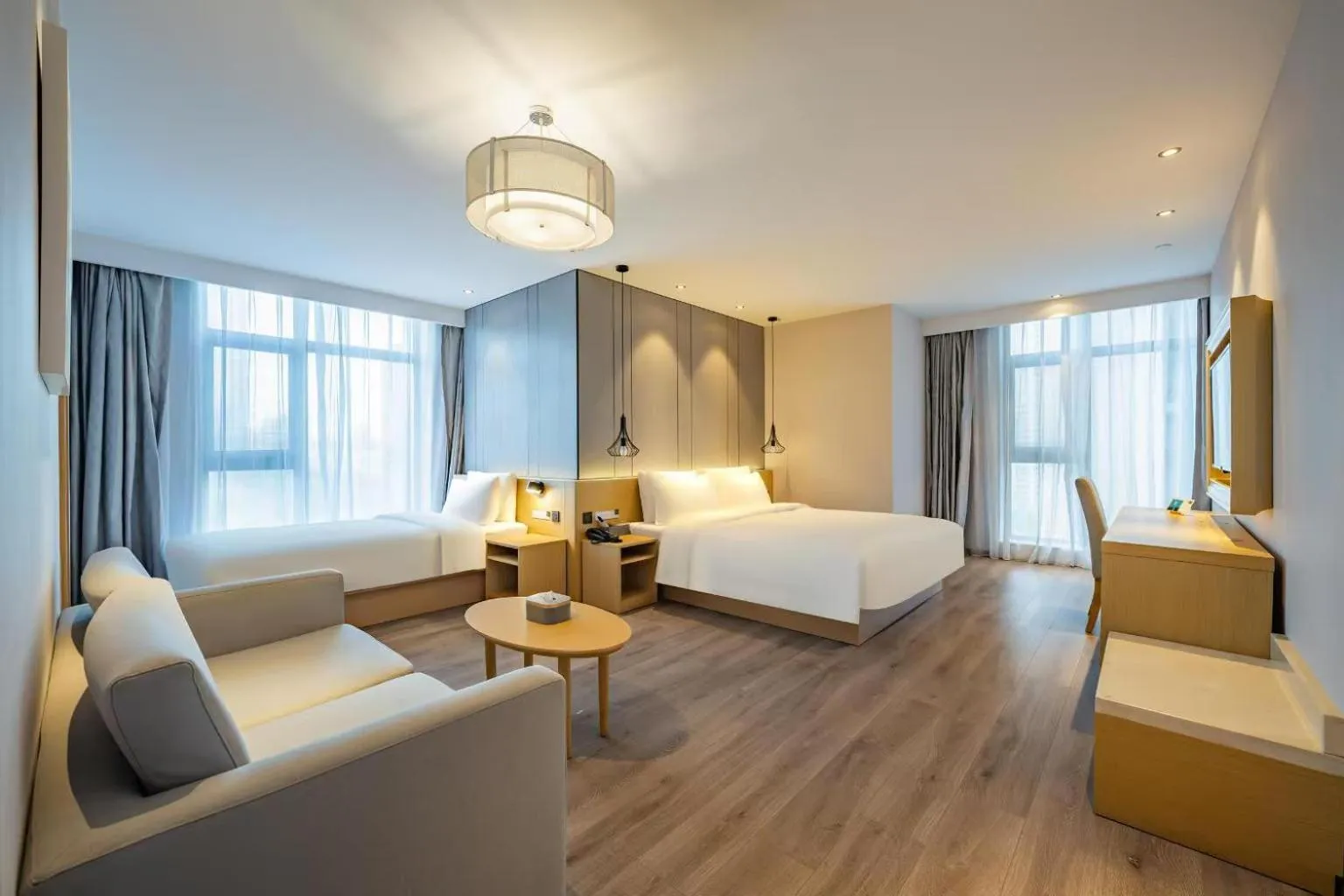 Bed in Atour X Hotel Hangzhou Binjiang Jiangnan Avenue