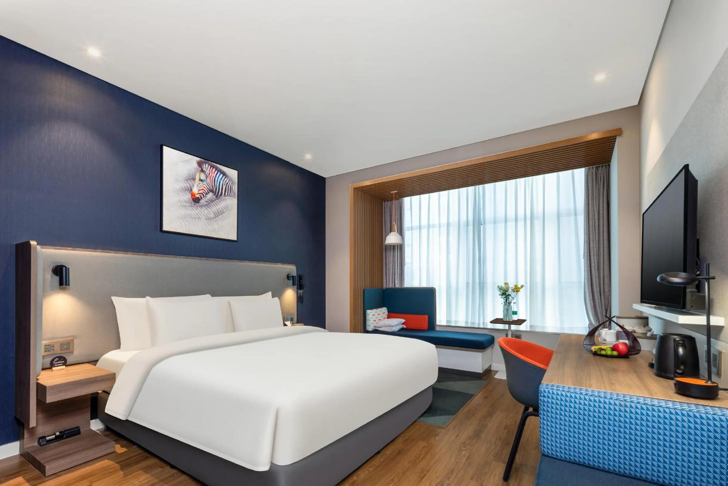 Bed in Atour Hotel Hangzhou Binjiang Stars Avenue