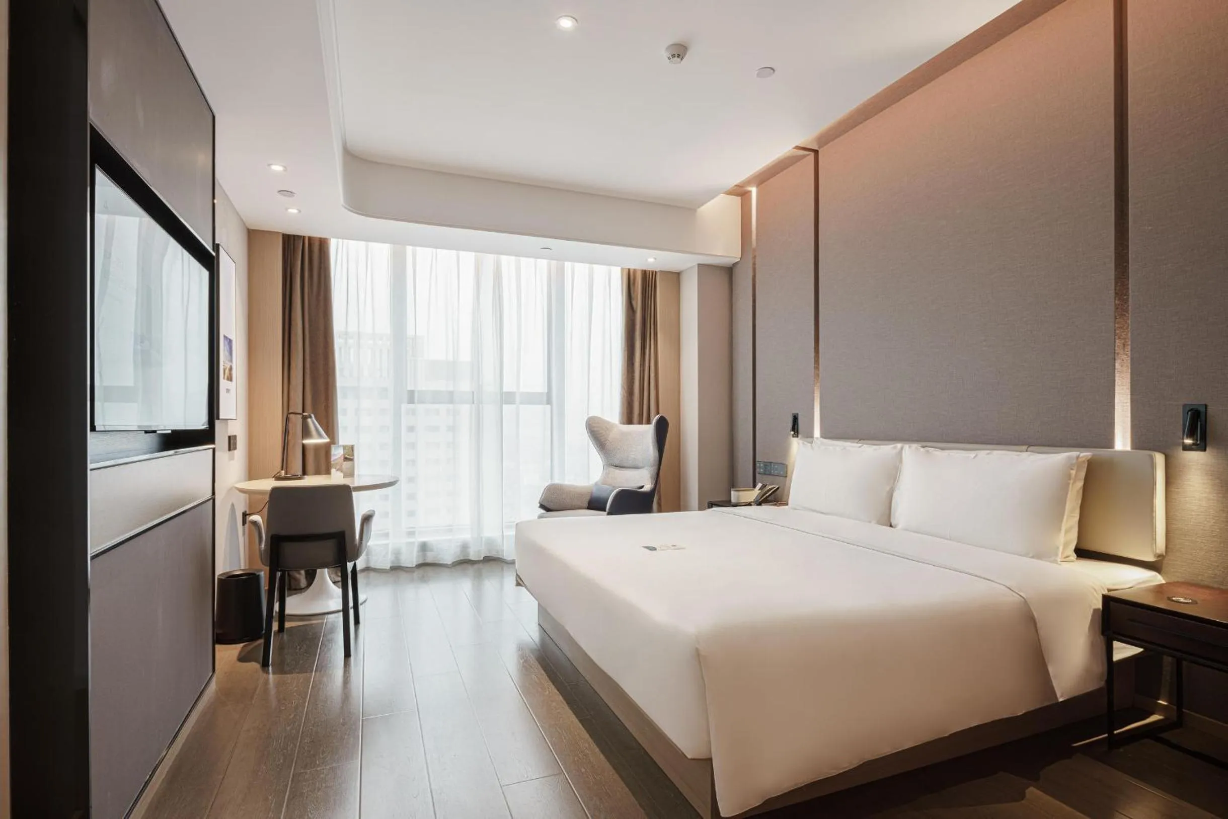 Bed in Atour Hotel Taian Taishan Scenic Area Pangu Tiandi