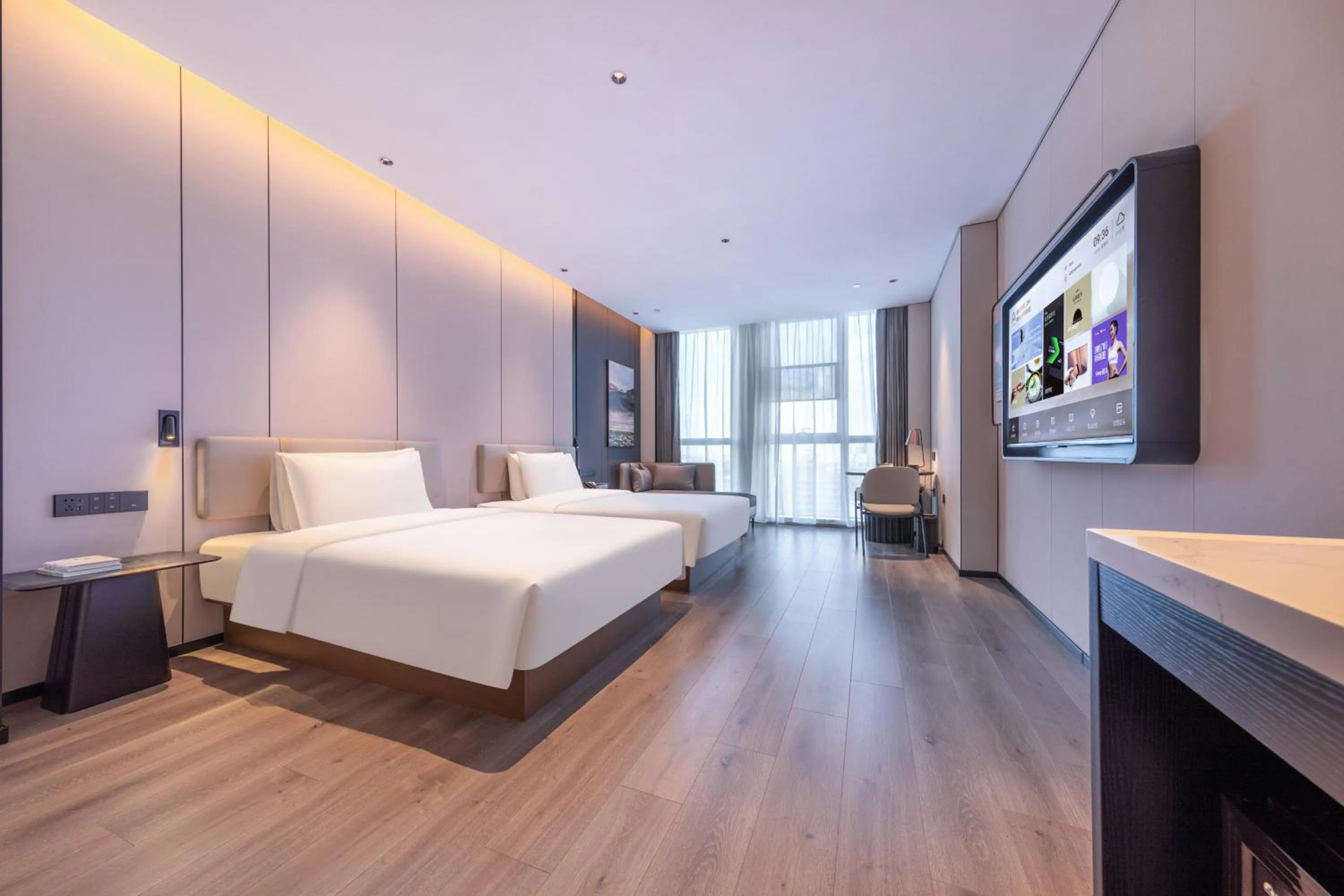 Photo of the whole room, Bed in Atour Hotel Guangzhou Huangpu Development Zone Baoying
