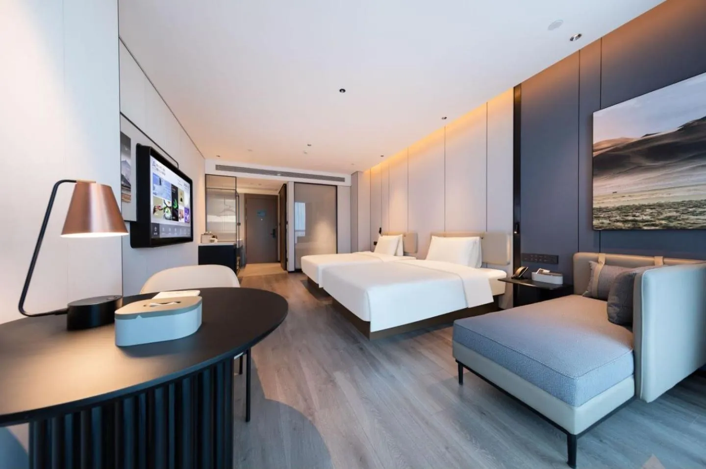 Photo of the whole room, Bed in Atour Hotel Guangzhou Huangpu Development Zone Baoying