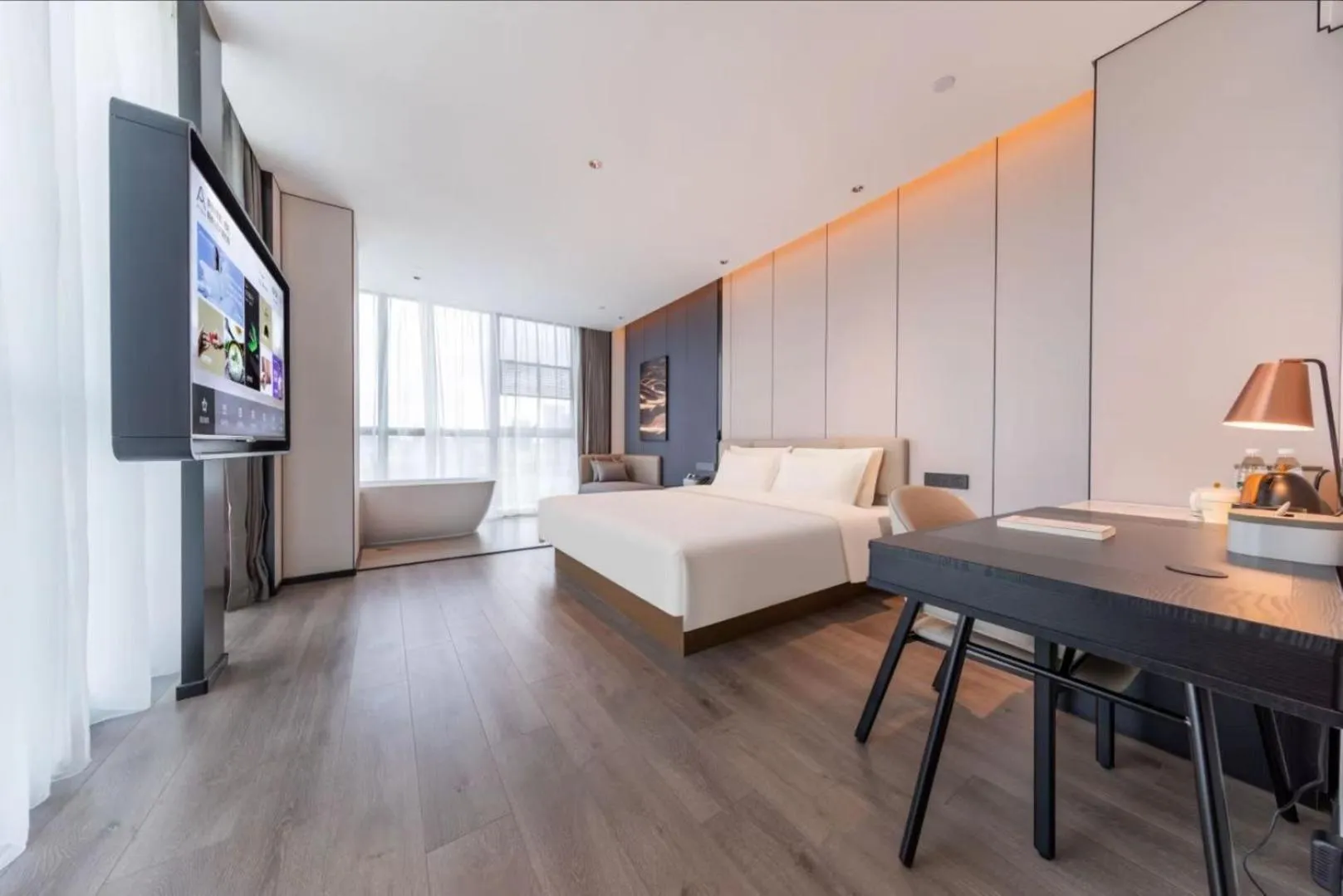 Photo of the whole room, Bed in Atour Hotel Guangzhou Huangpu Development Zone Baoying