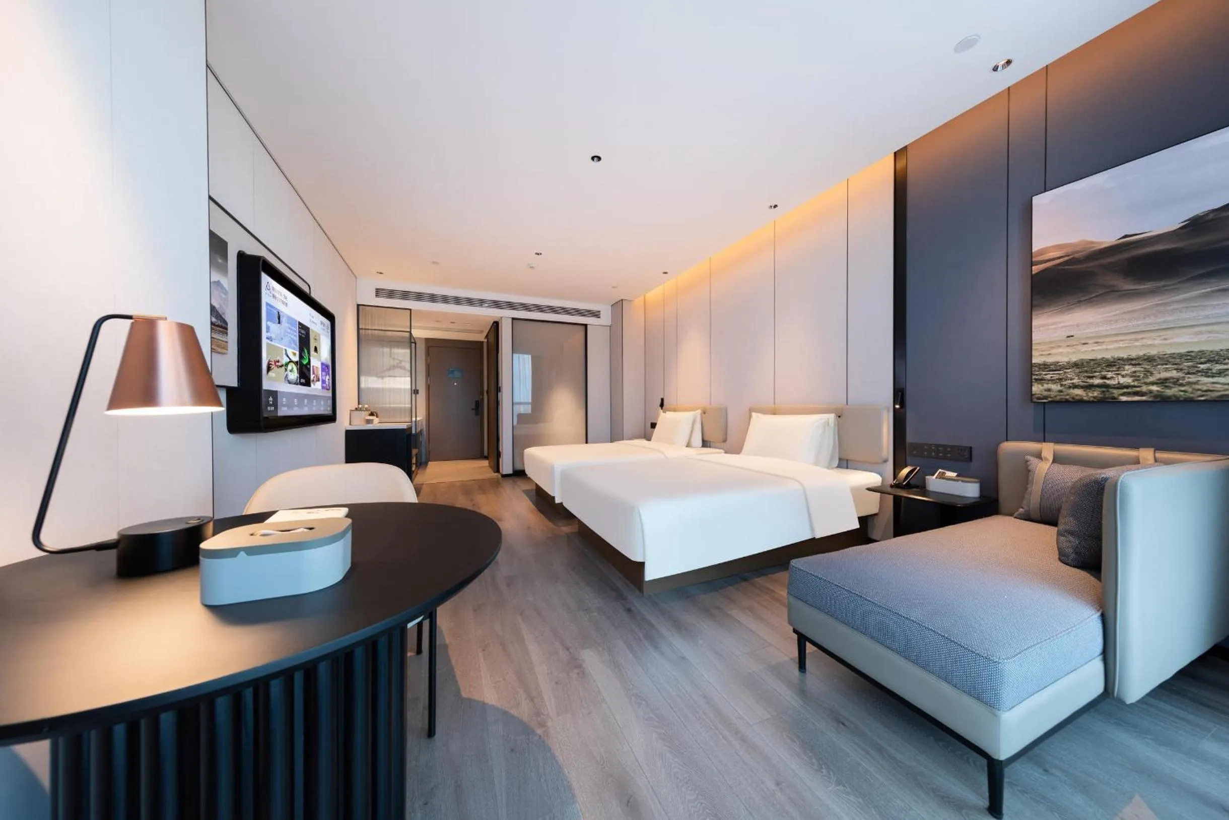 Photo of the whole room, Bed in Atour Hotel Guangzhou Huangpu Development Zone Baoying