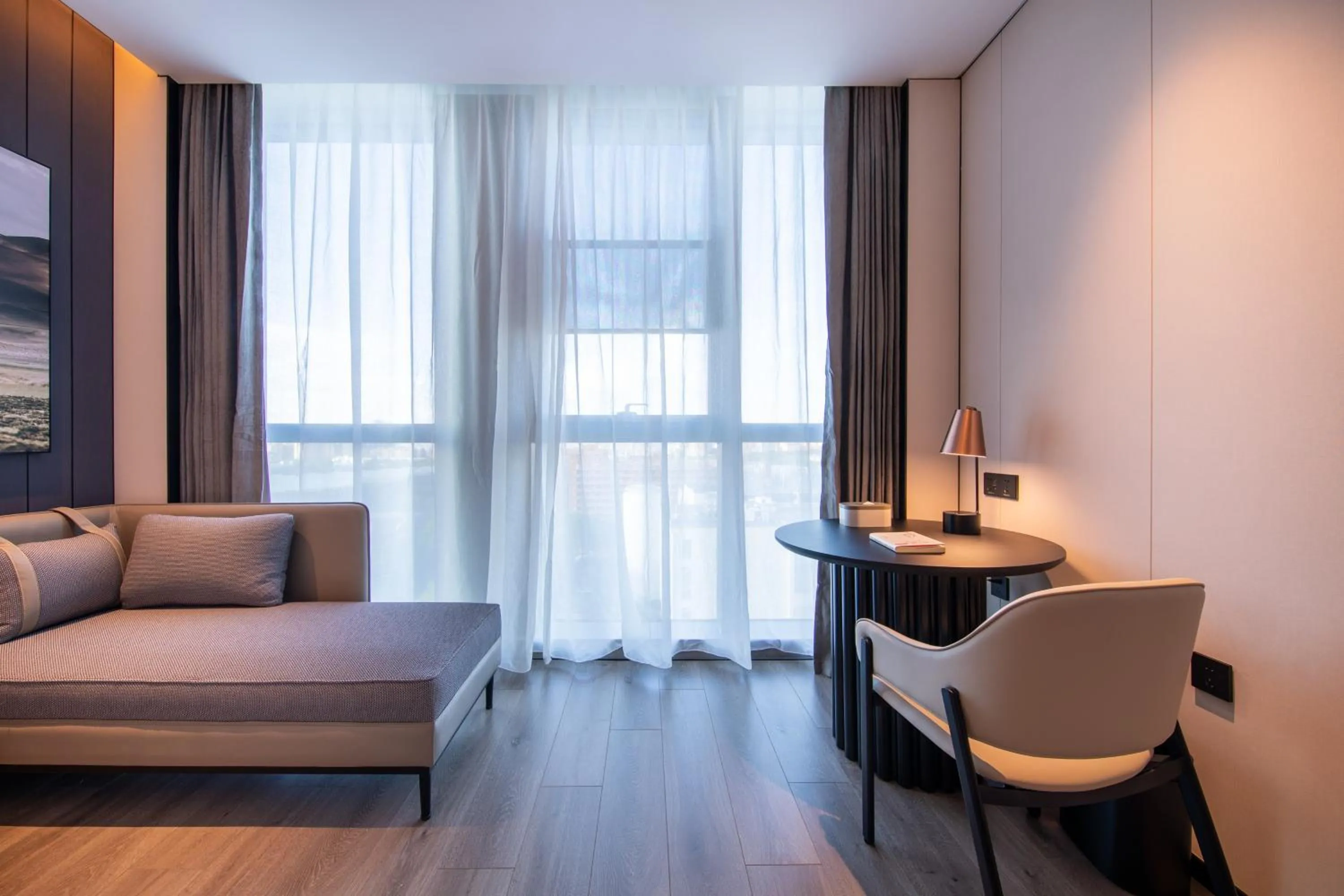 Photo of the whole room, Bed in Atour Hotel Guangzhou Huangpu Development Zone Baoying