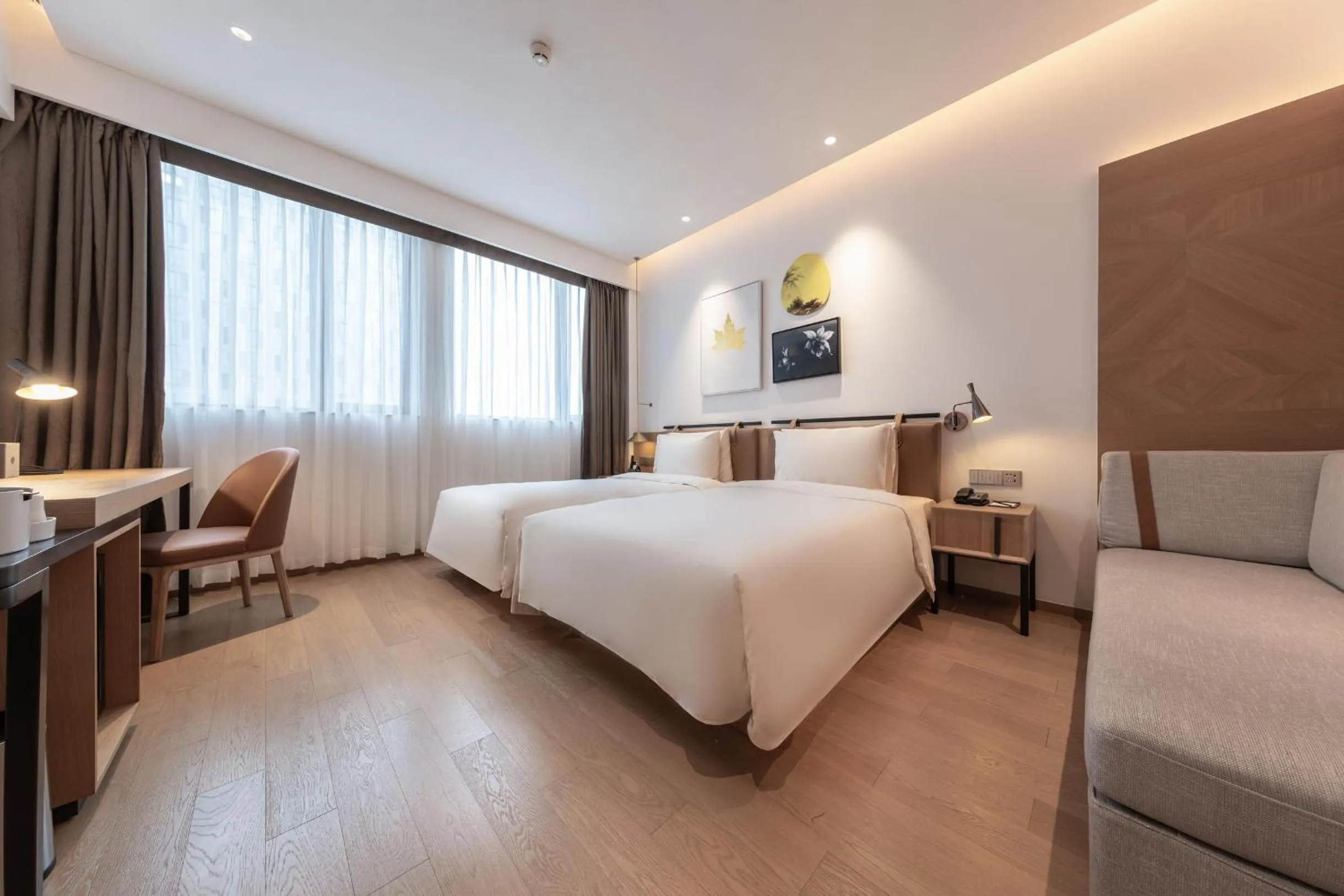 Bed in Atour Hotel Shenzhen Nanshan Vanke Yuncheng