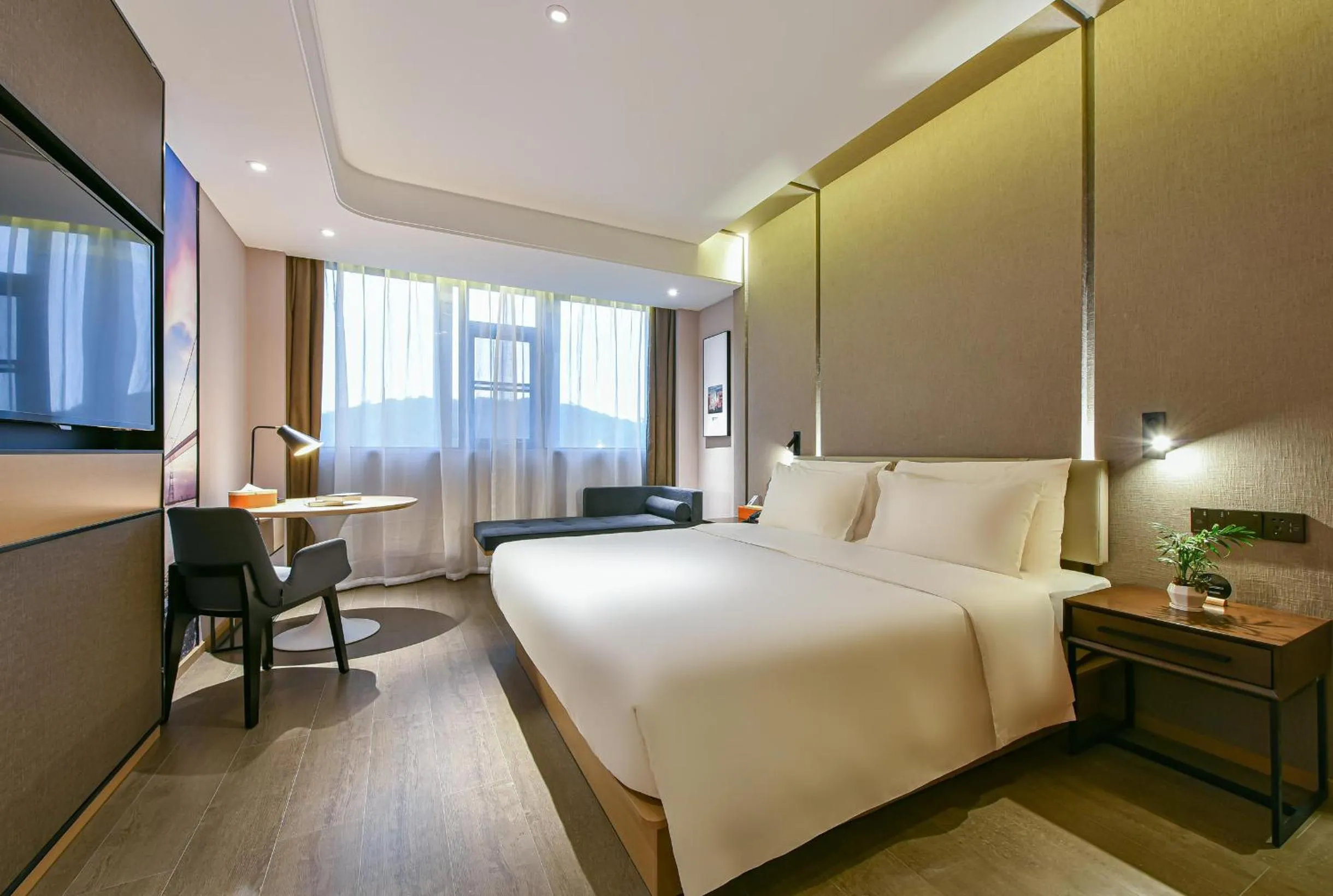 Bed in Atour Hotel Dongguan Nancheng International Trade Center