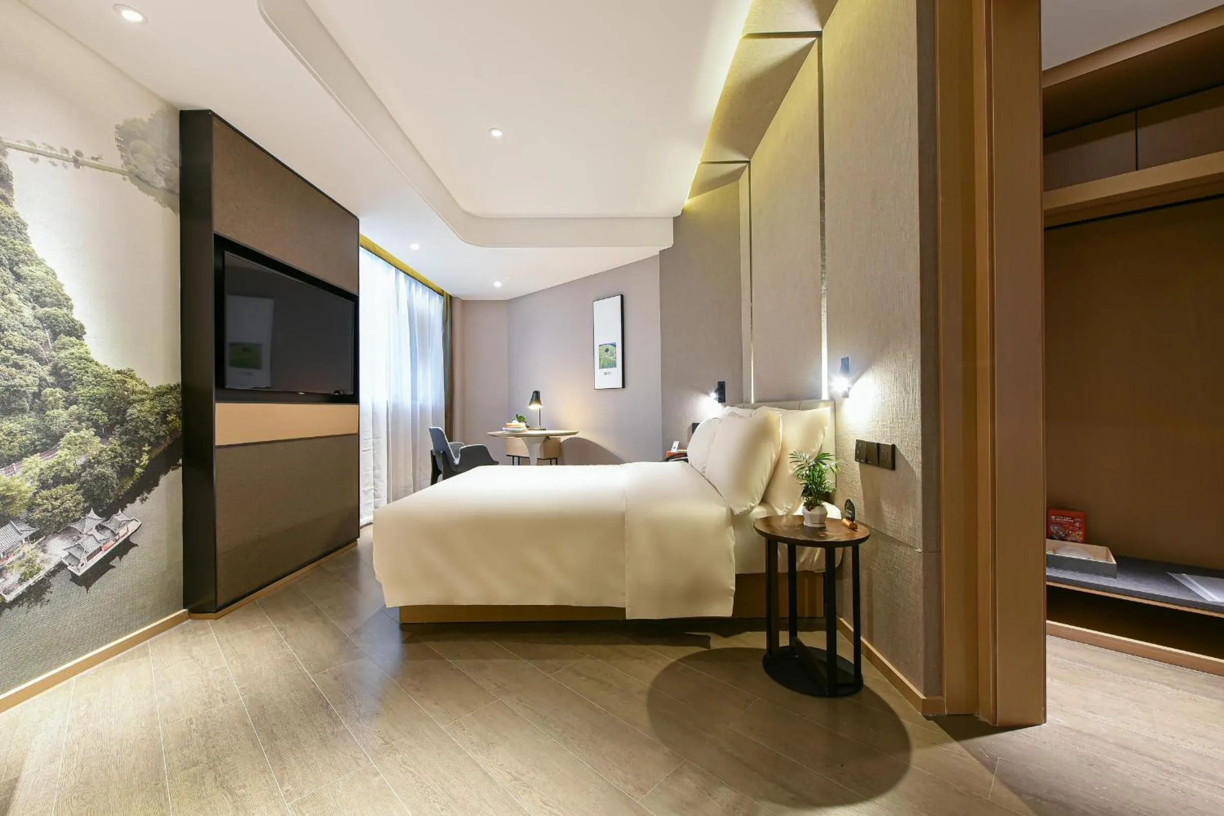Bed in Atour Hotel Dongguan Nancheng International Trade Center