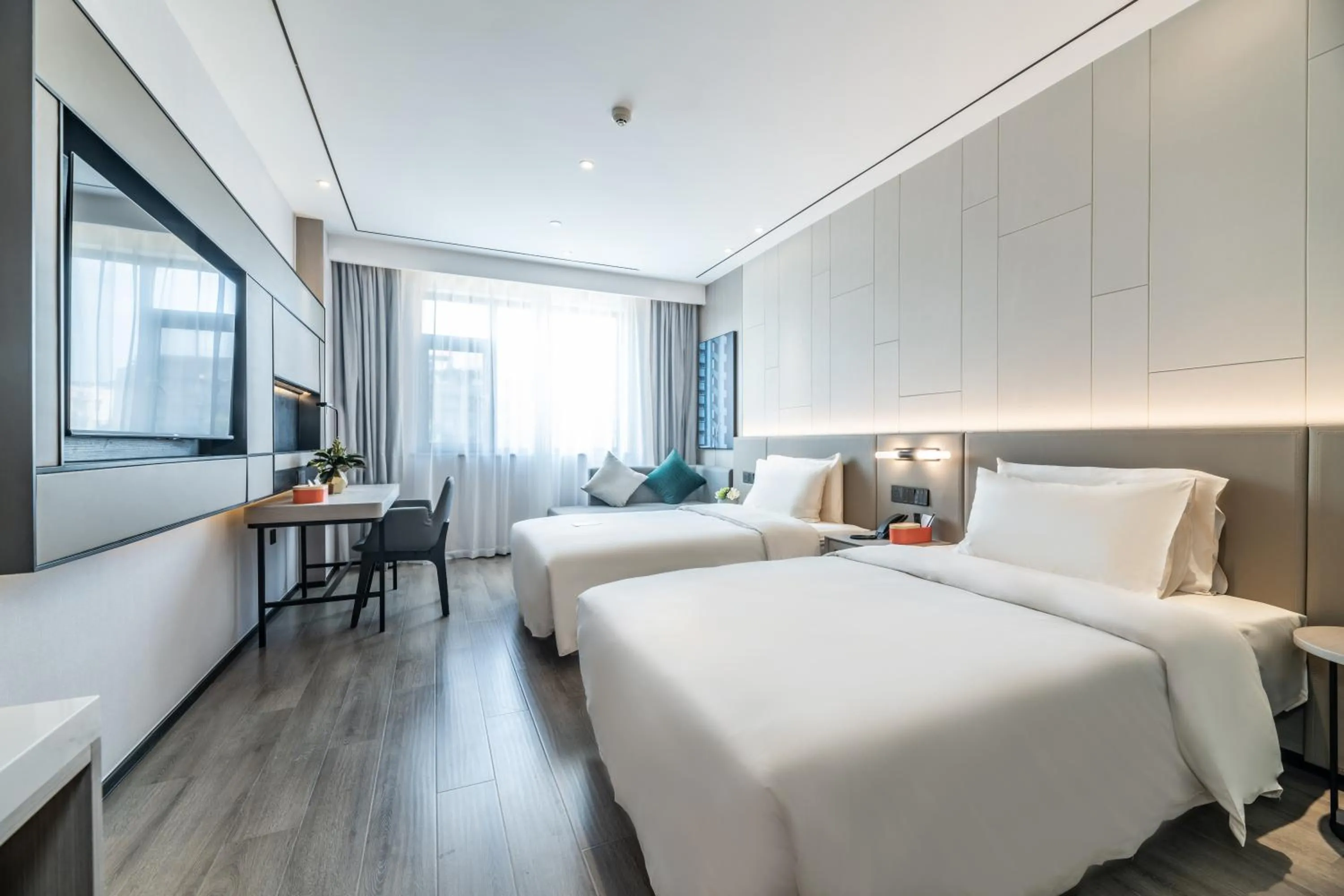 Bed in Atour X Hotel Chengdu Shuangnan Wuhou Avenue Station