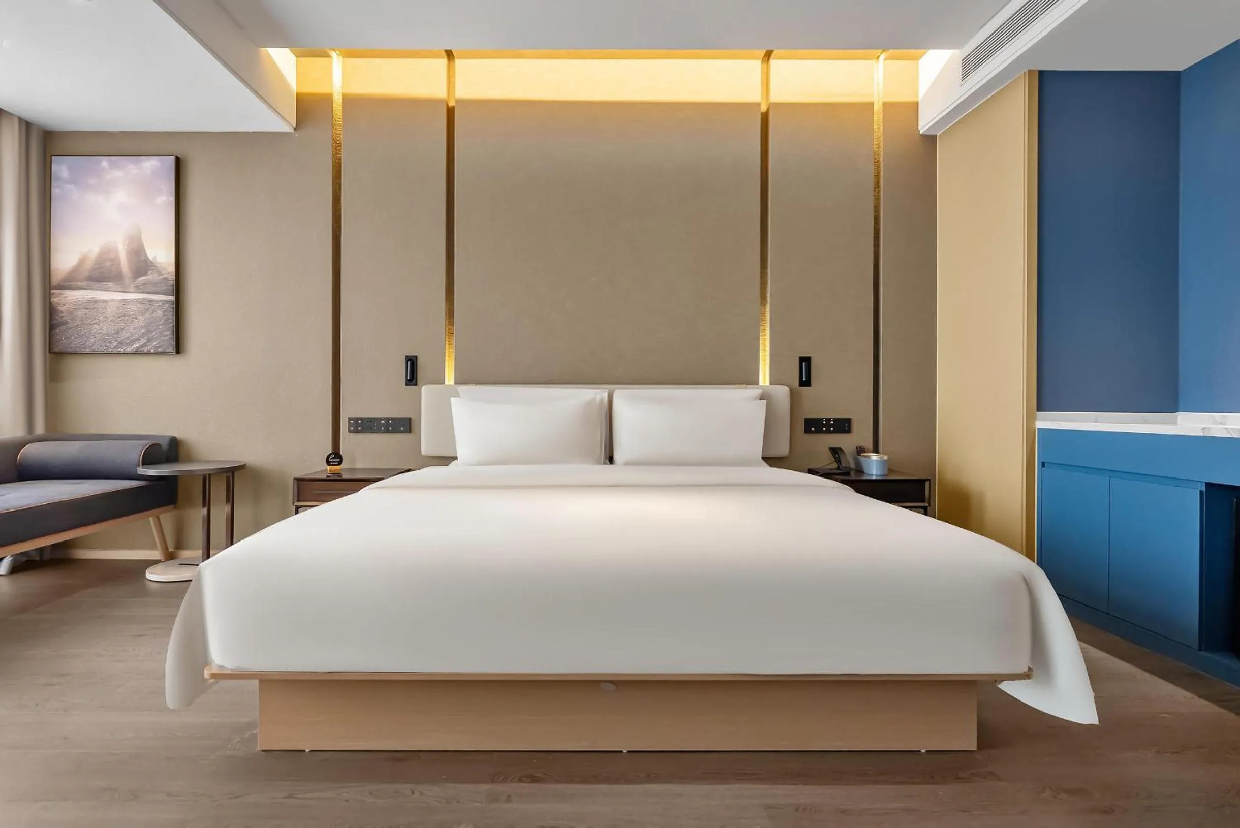 Bed in Atour S Hotel Xining Haihu New District SDIC Plaza