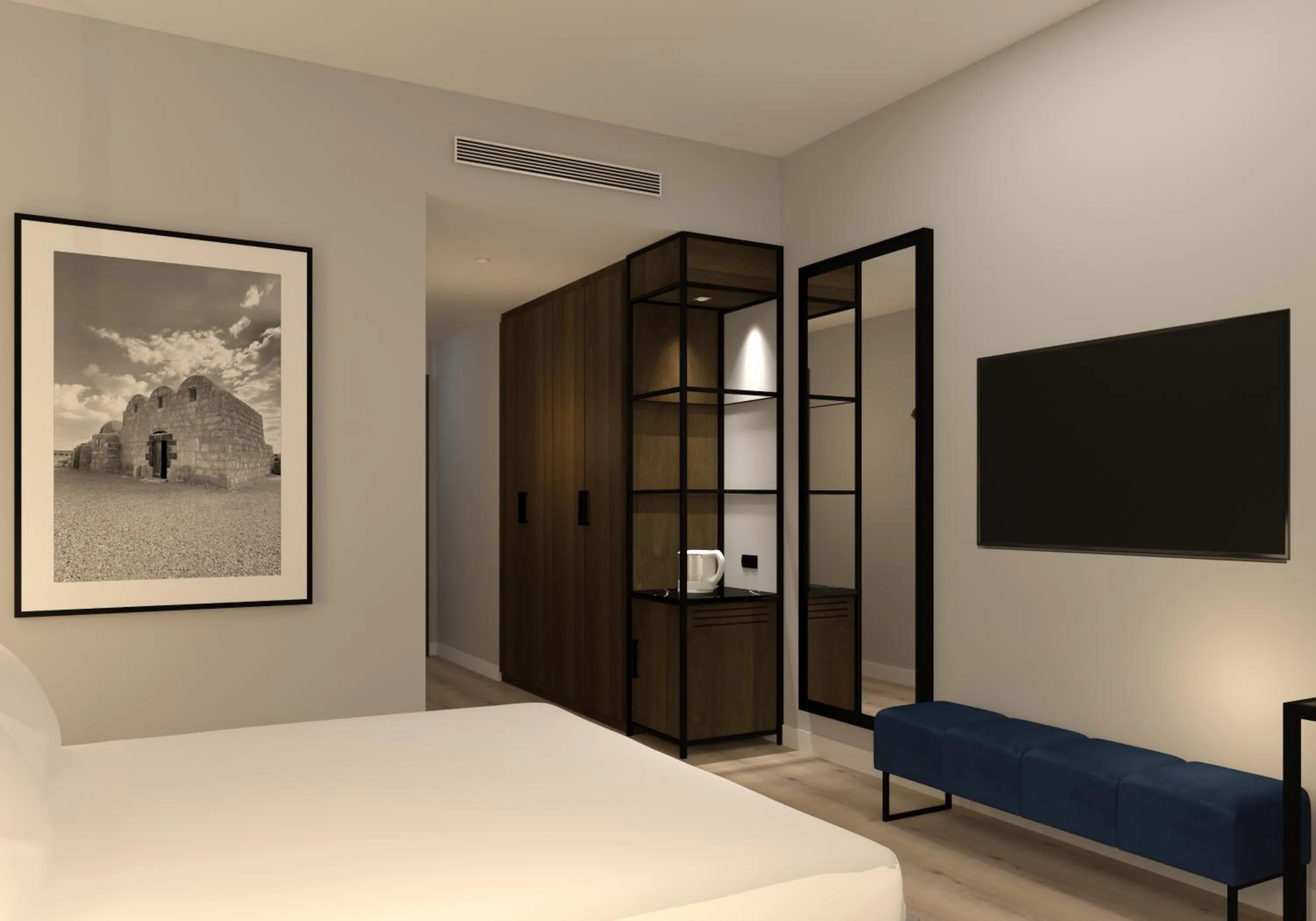 TV and multimedia, Bed in Radisson Blu Hotel, Amman Galleria Mall