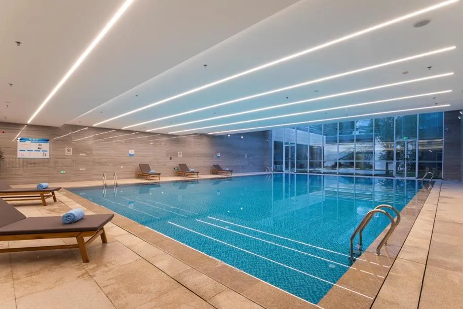 Swimming pool in Radisson Hotel, Beijing DaXing Airport