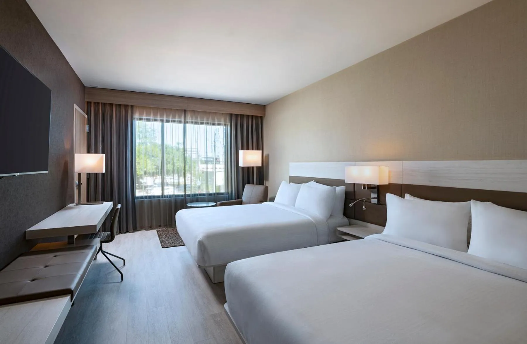 Bed in AC Hotel by Marriott Waco Downtown