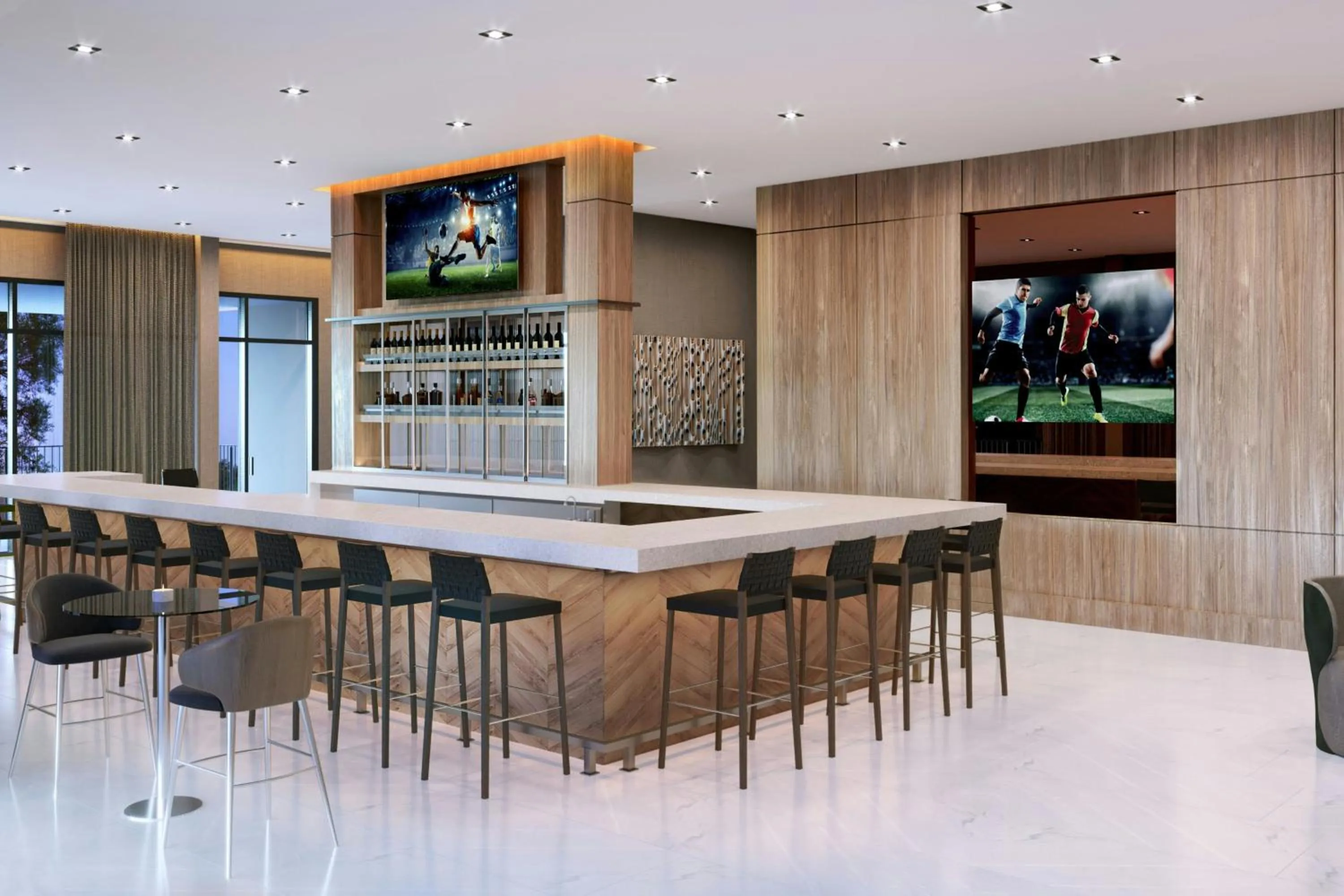 Lounge or bar in AC Hotel by Marriott Waco Downtown