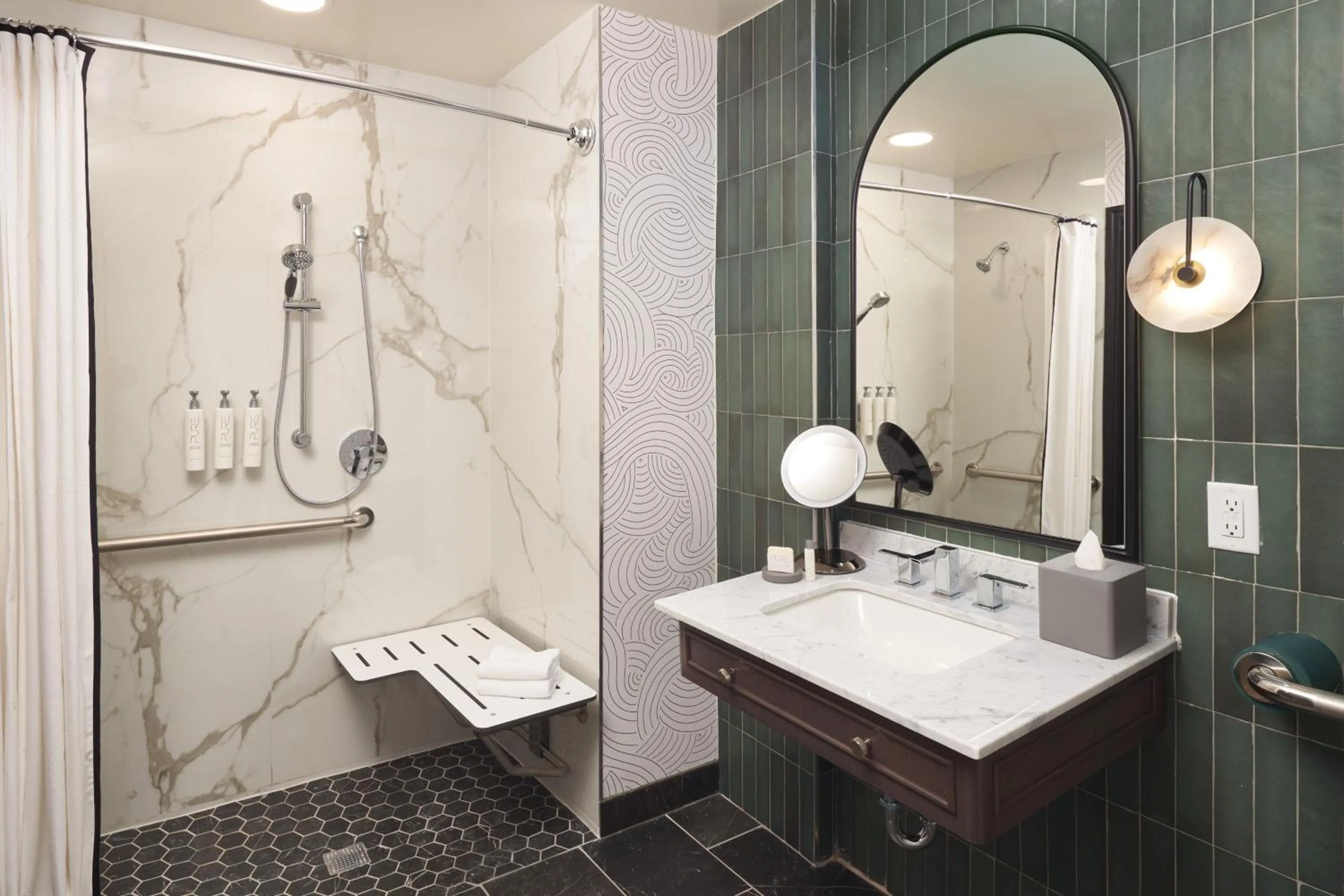 Bathroom in Hotel Vesper, Houston, a Tribute Portfolio Hotel