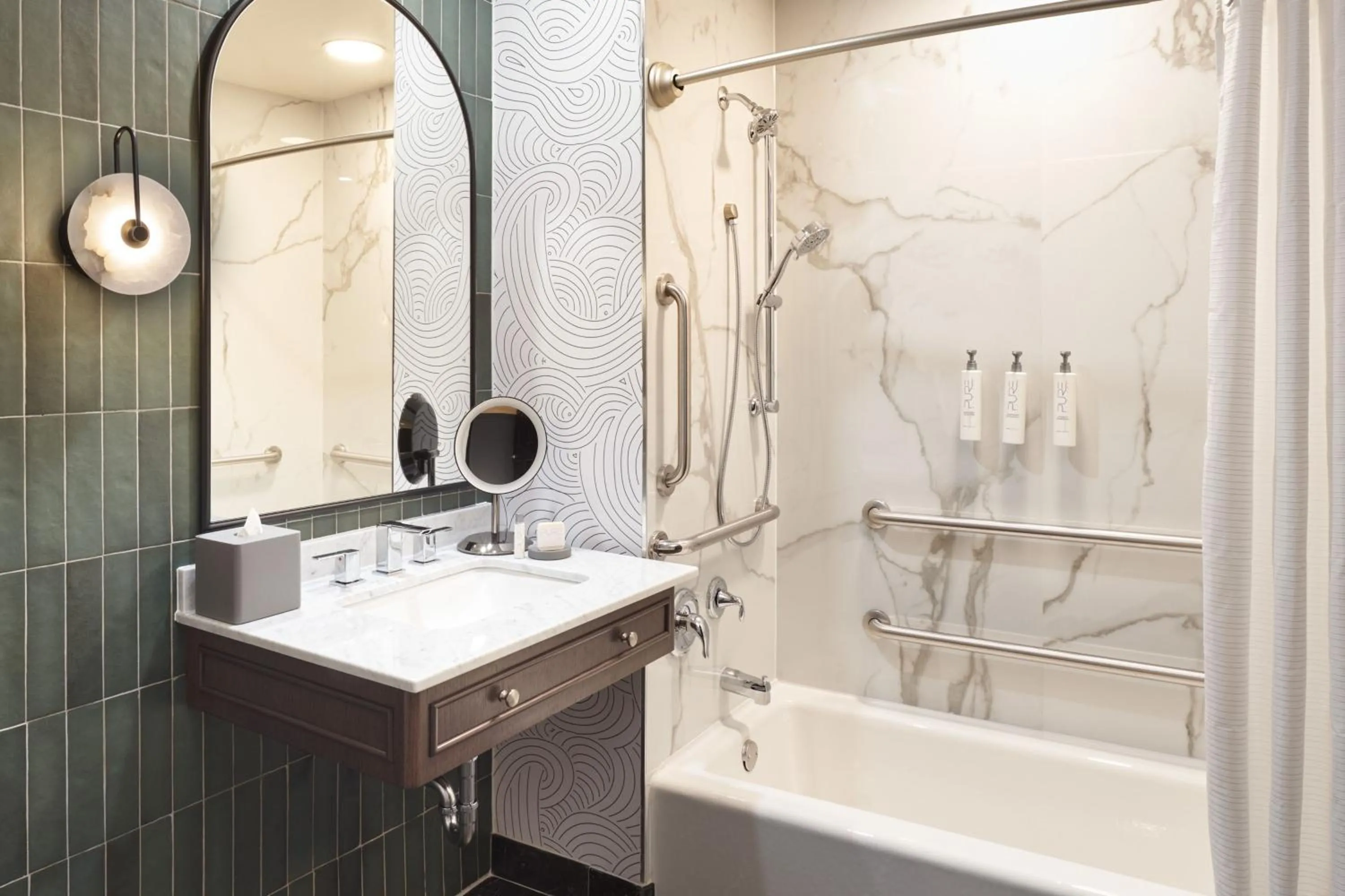 Bathroom in Hotel Vesper, Houston, a Tribute Portfolio Hotel