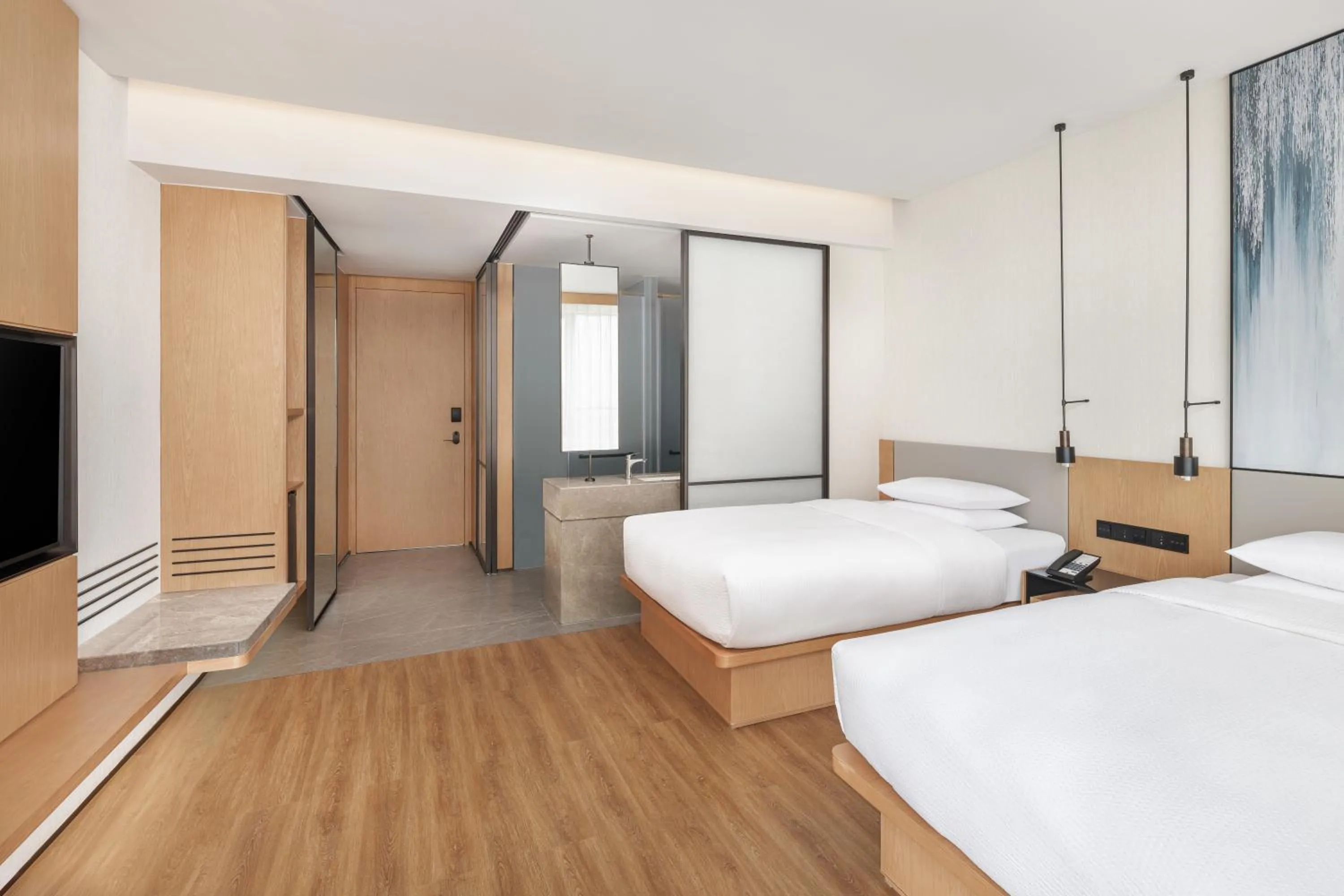 Bedroom, Bed in Fairfield by Marriott Pujiang